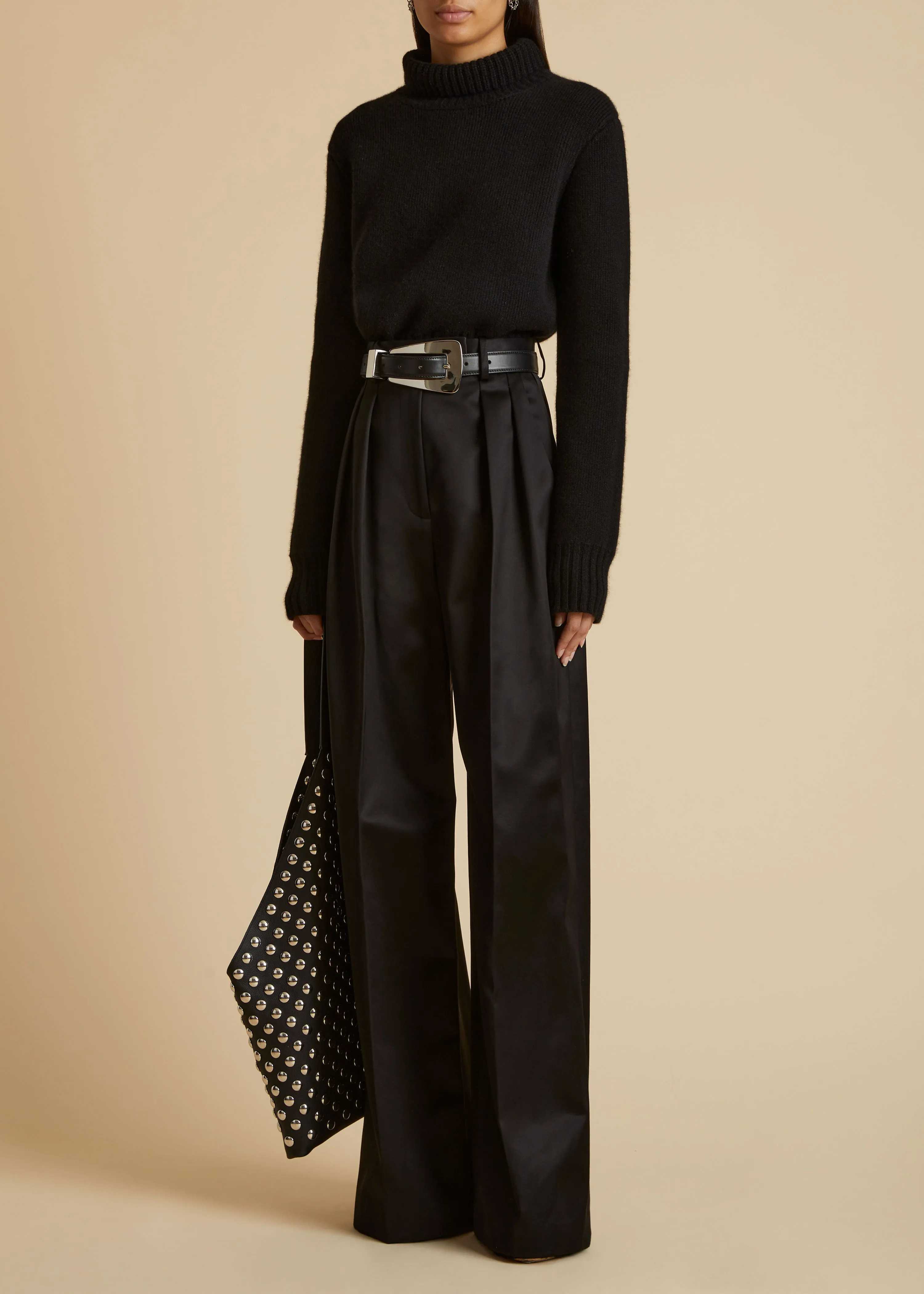 The Jovie Sweater in Black sold by KHAITE