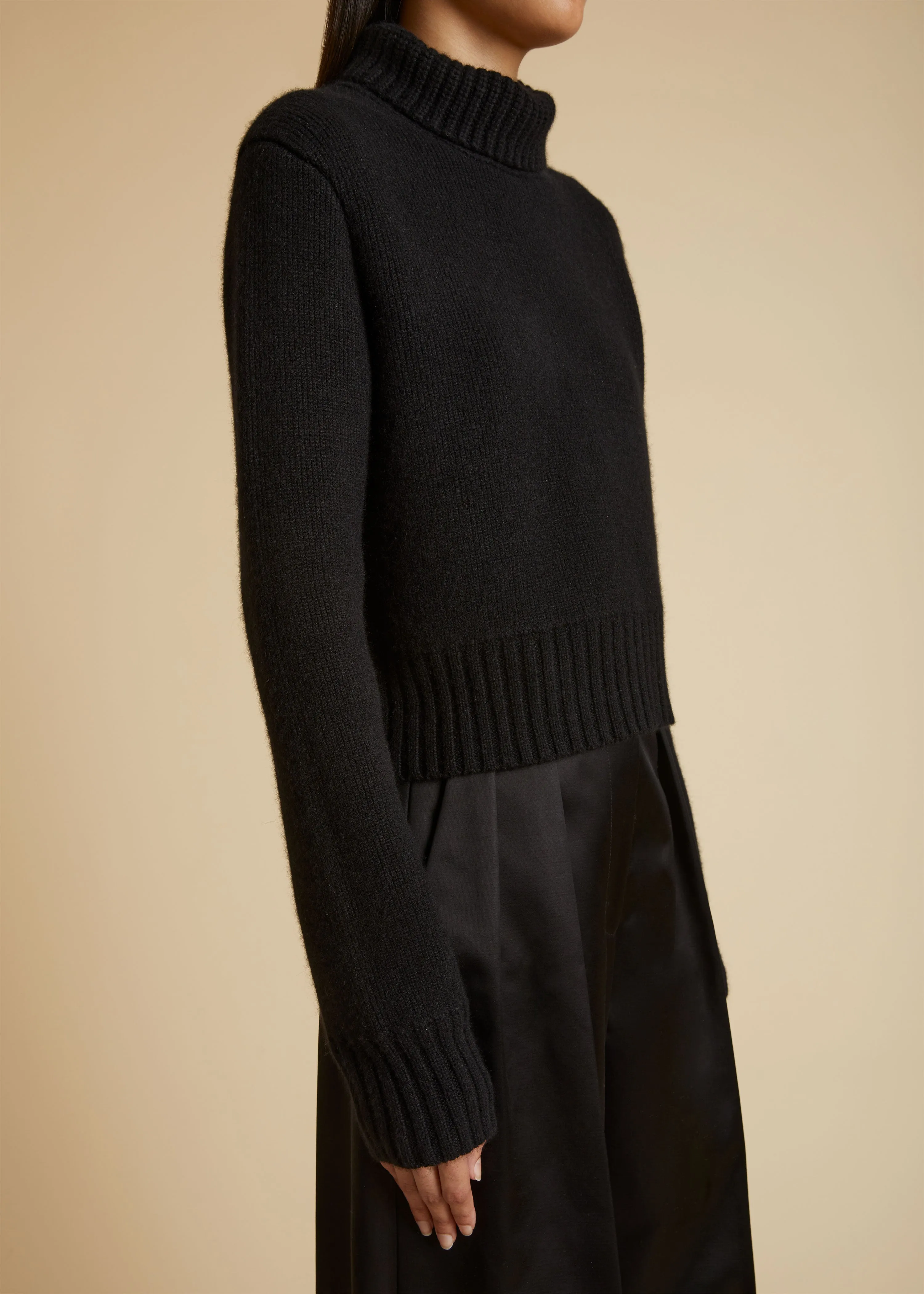 The Jovie Sweater in Black sold by KHAITE product image thumbnail 4