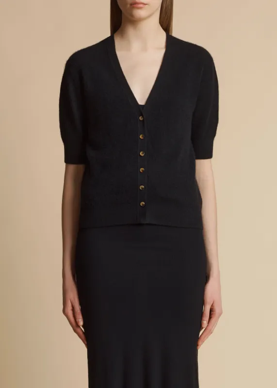 The Dianna Cardigan in Black sold by KHAITE