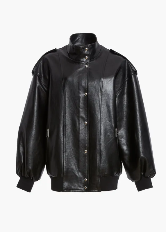 Farris Jacket in Black Leather sold by KHAITE