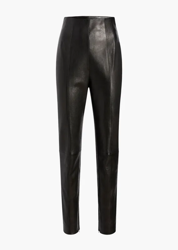 Lenn Pant in Black Leather sold by KHAITE