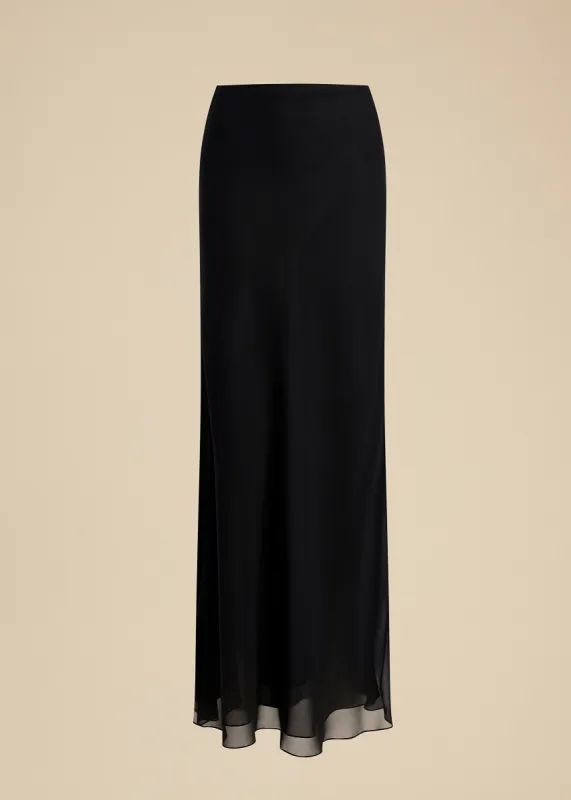 Mauva Skirt in Black sold by KHAITE