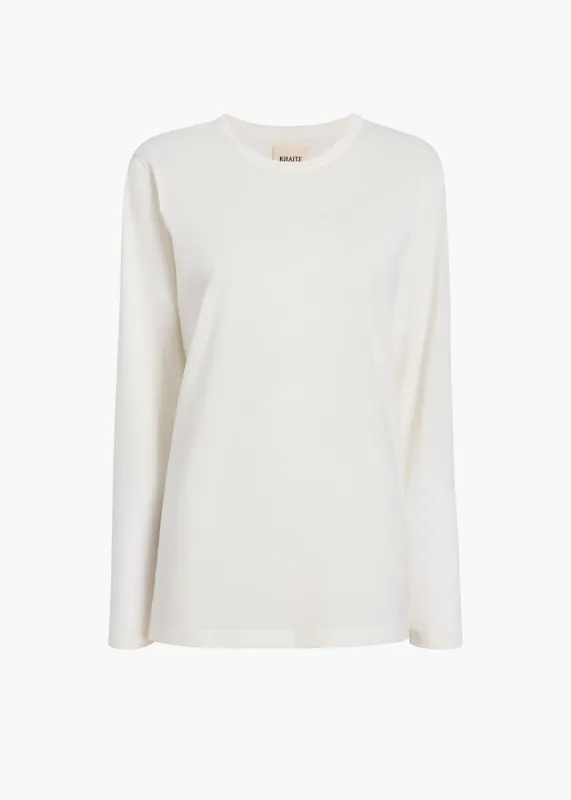 Morton Top in Cream Jersey sold by KHAITE