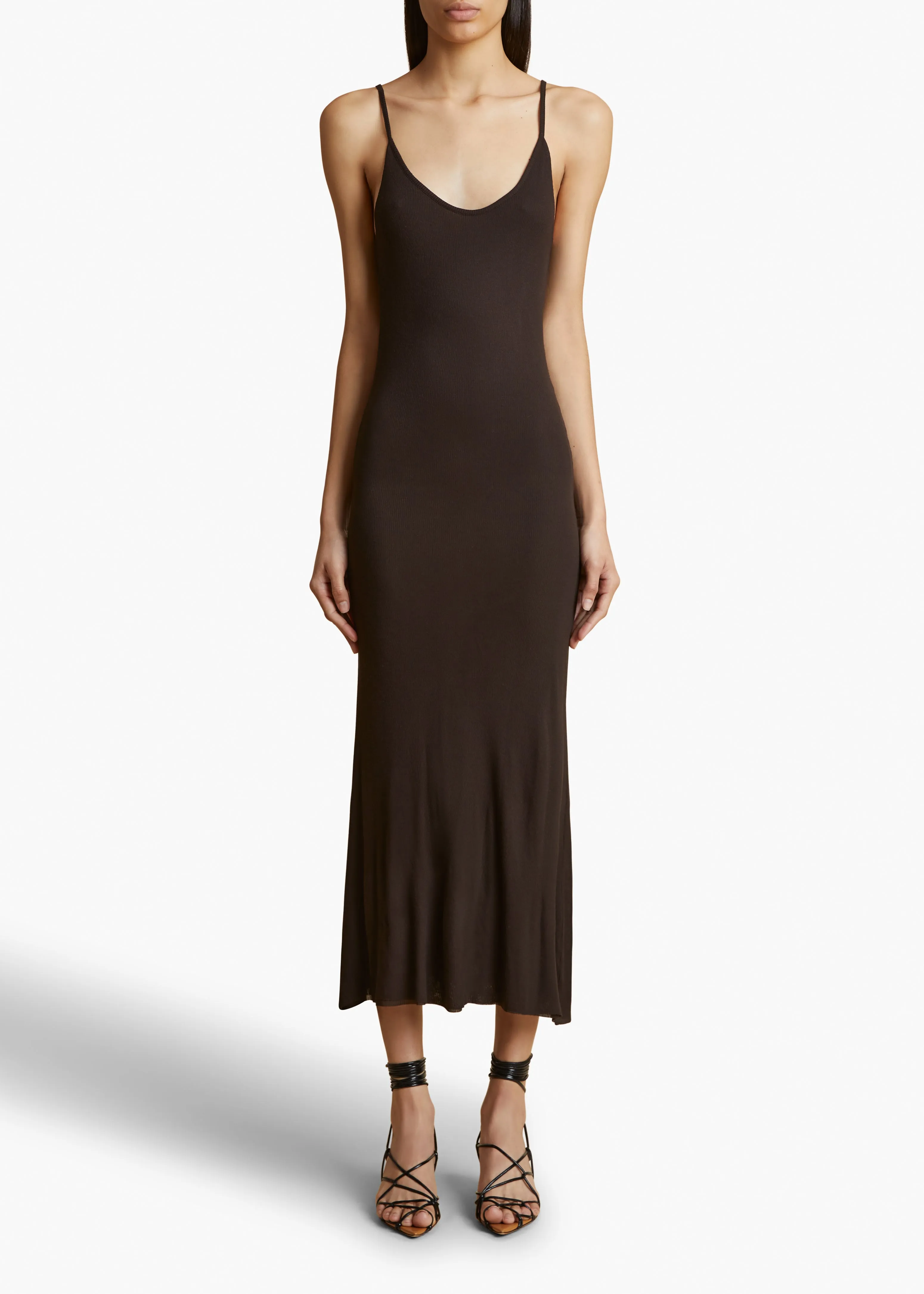 Leesal Dress in Dark Brown sold by KHAITE product image thumbnail 3