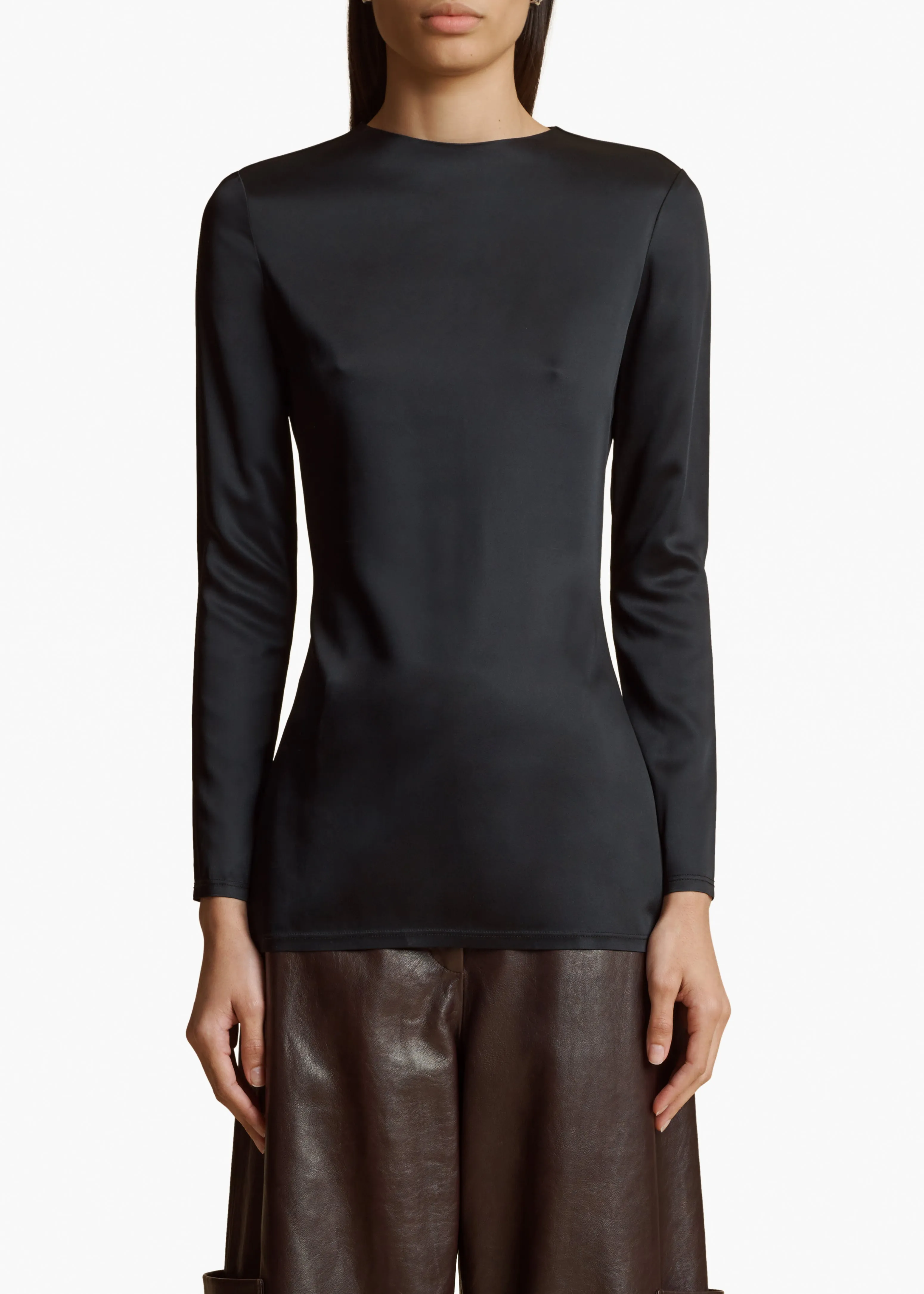 Vlad Top in Black sold by KHAITE product image thumbnail 3