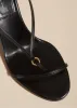 Marion Strappy Wedge Sandal in Black Leather sold by KHAITE