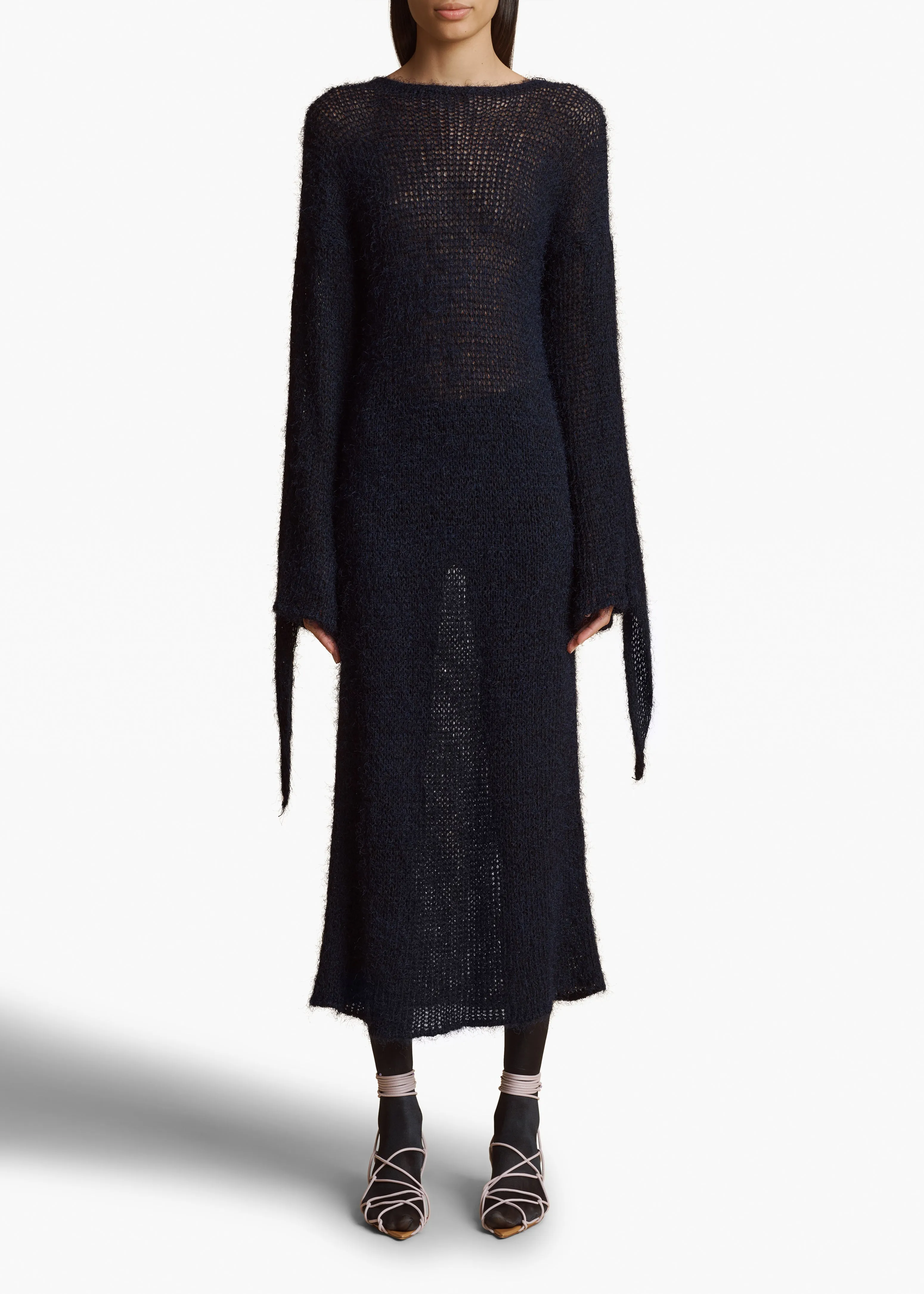 Luke Dress in Navy sold by KHAITE product image thumbnail 3