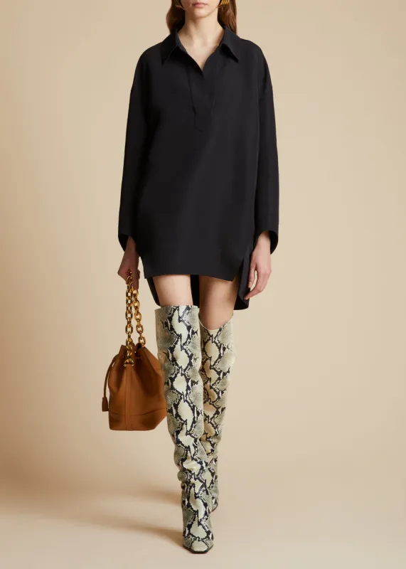 The Kal Dress in Black sold by KHAITE