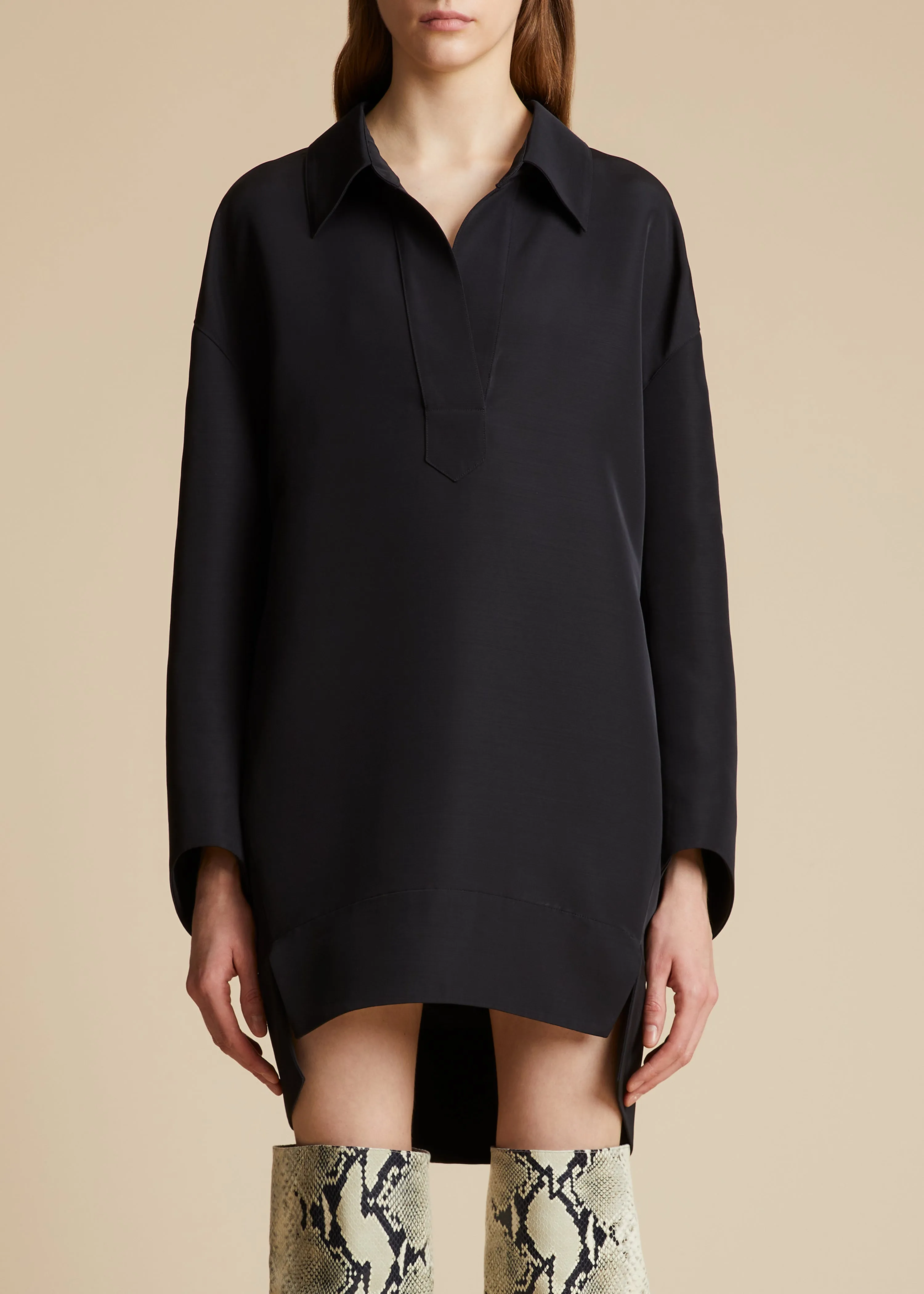 The Kal Dress in Black sold by KHAITE product image thumbnail 2