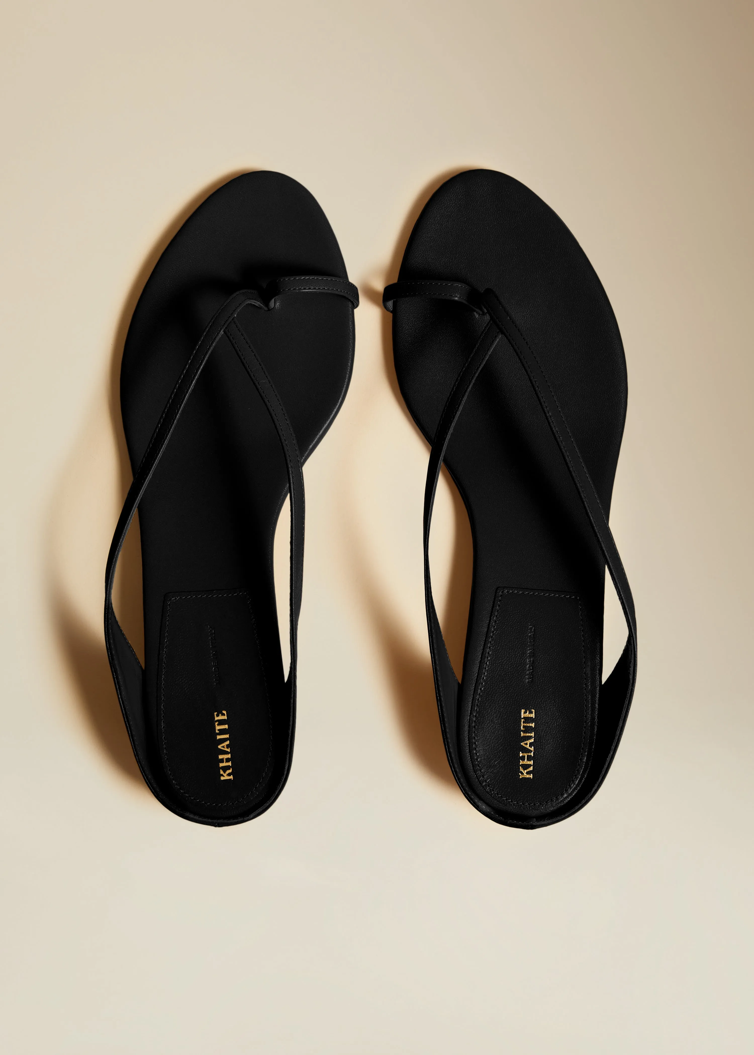 Marion Thong Sandal in Black Leather sold by KHAITE product image thumbnail 3