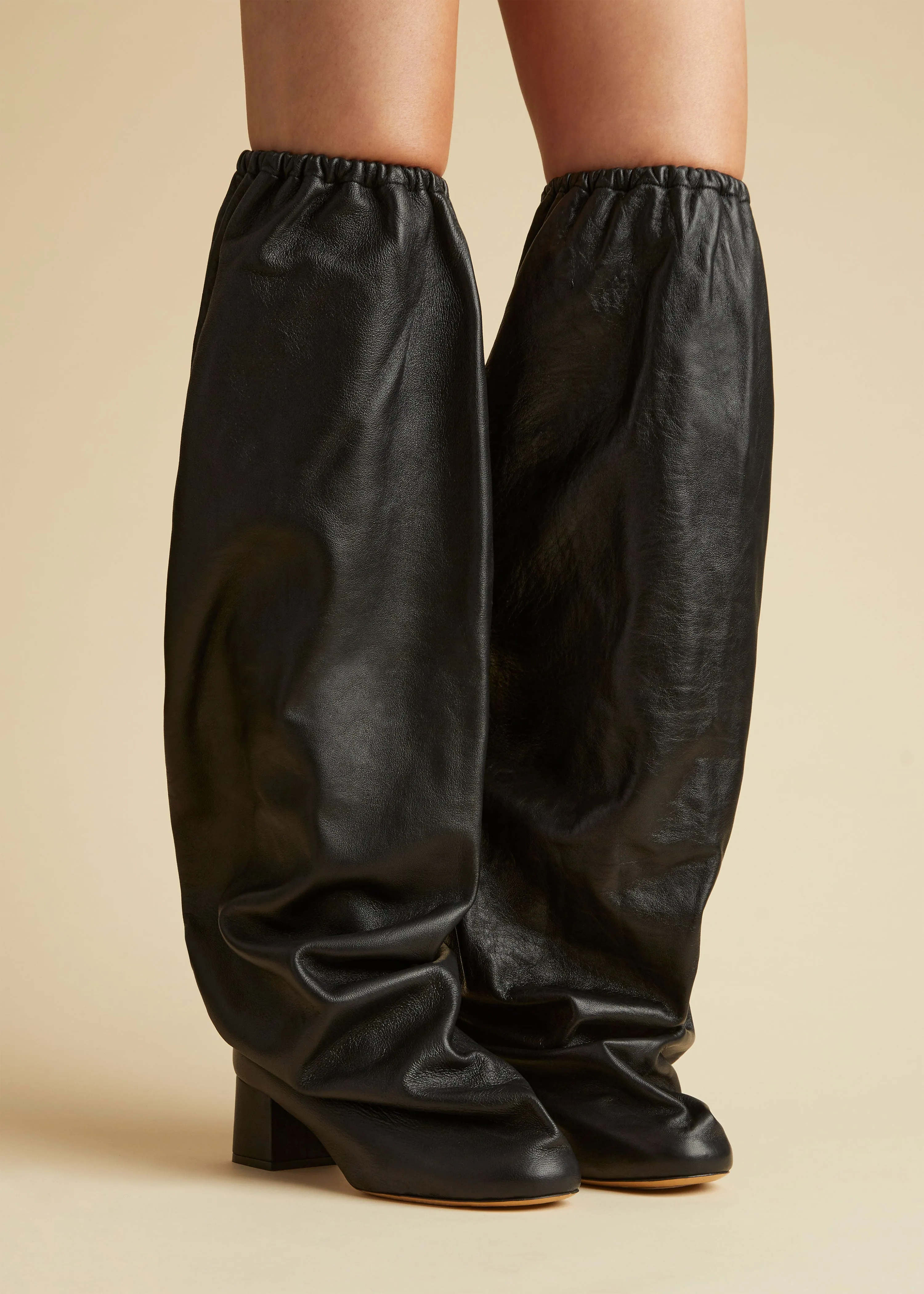 The Bowe Over-the-Knee Boot in Black Leather sold by KHAITE product image thumbnail 5