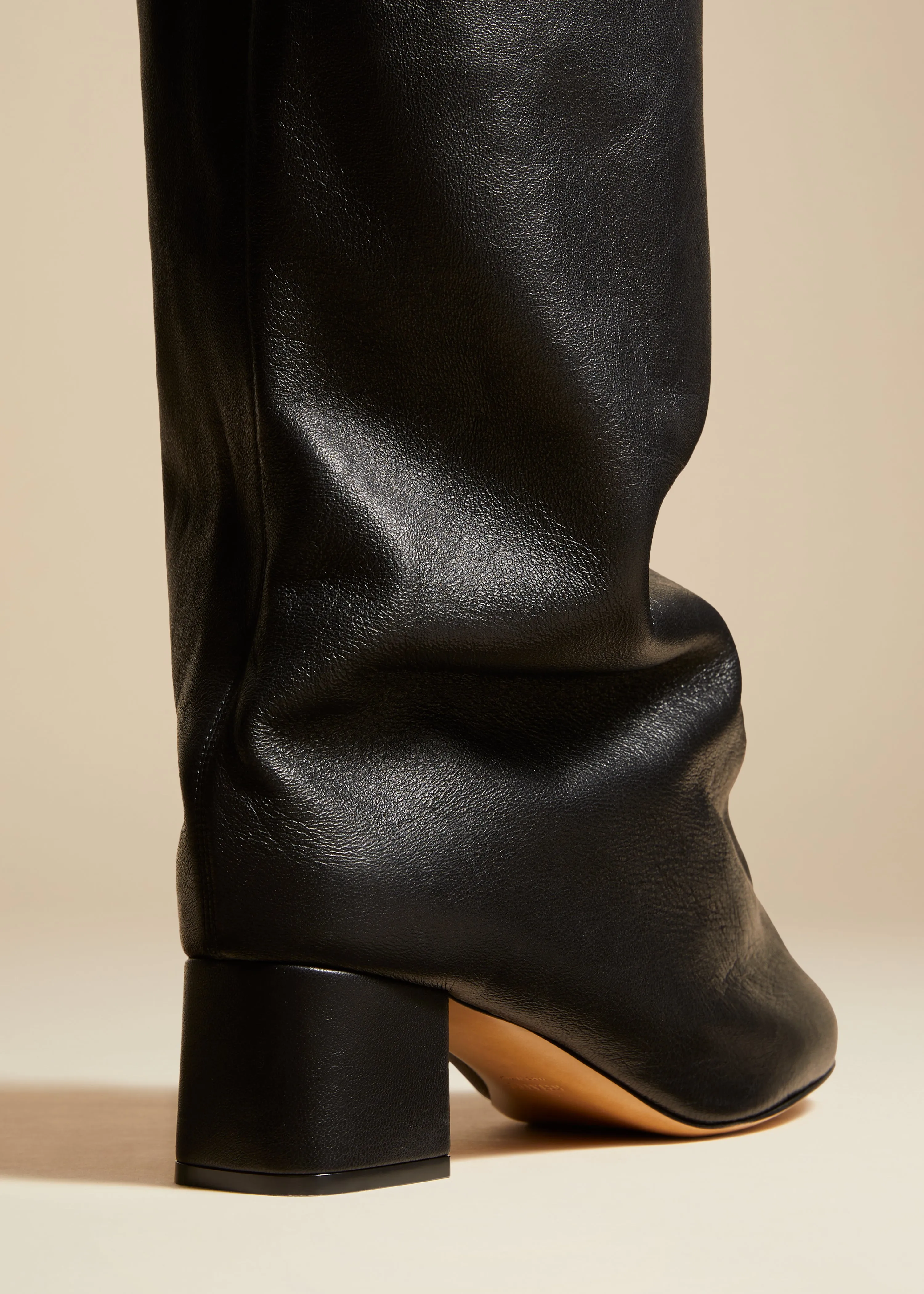 The Bowe Over-the-Knee Boot in Black Leather sold by KHAITE product image thumbnail 3