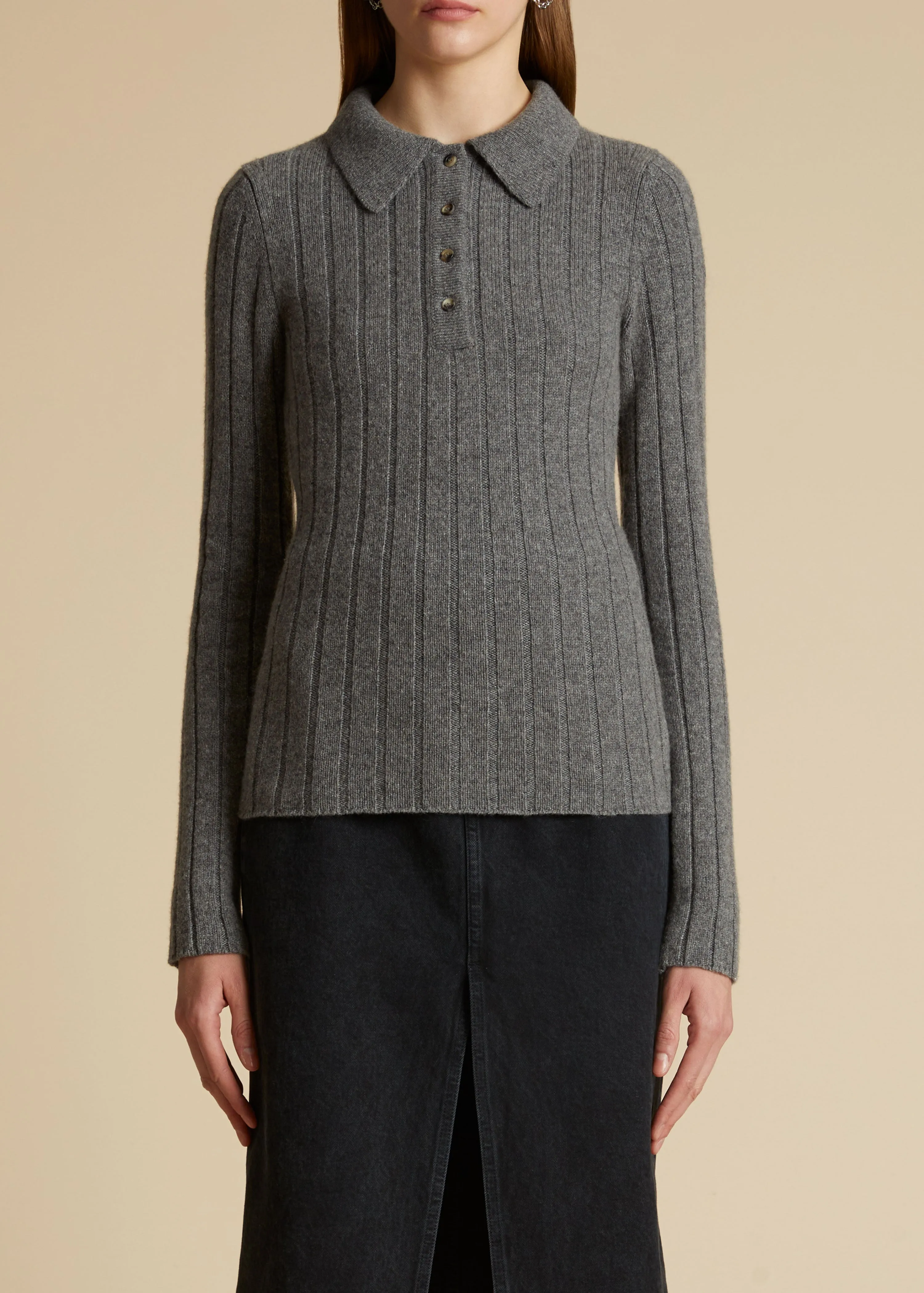 The Hans Sweater in Sterling sold by KHAITE product image thumbnail 2