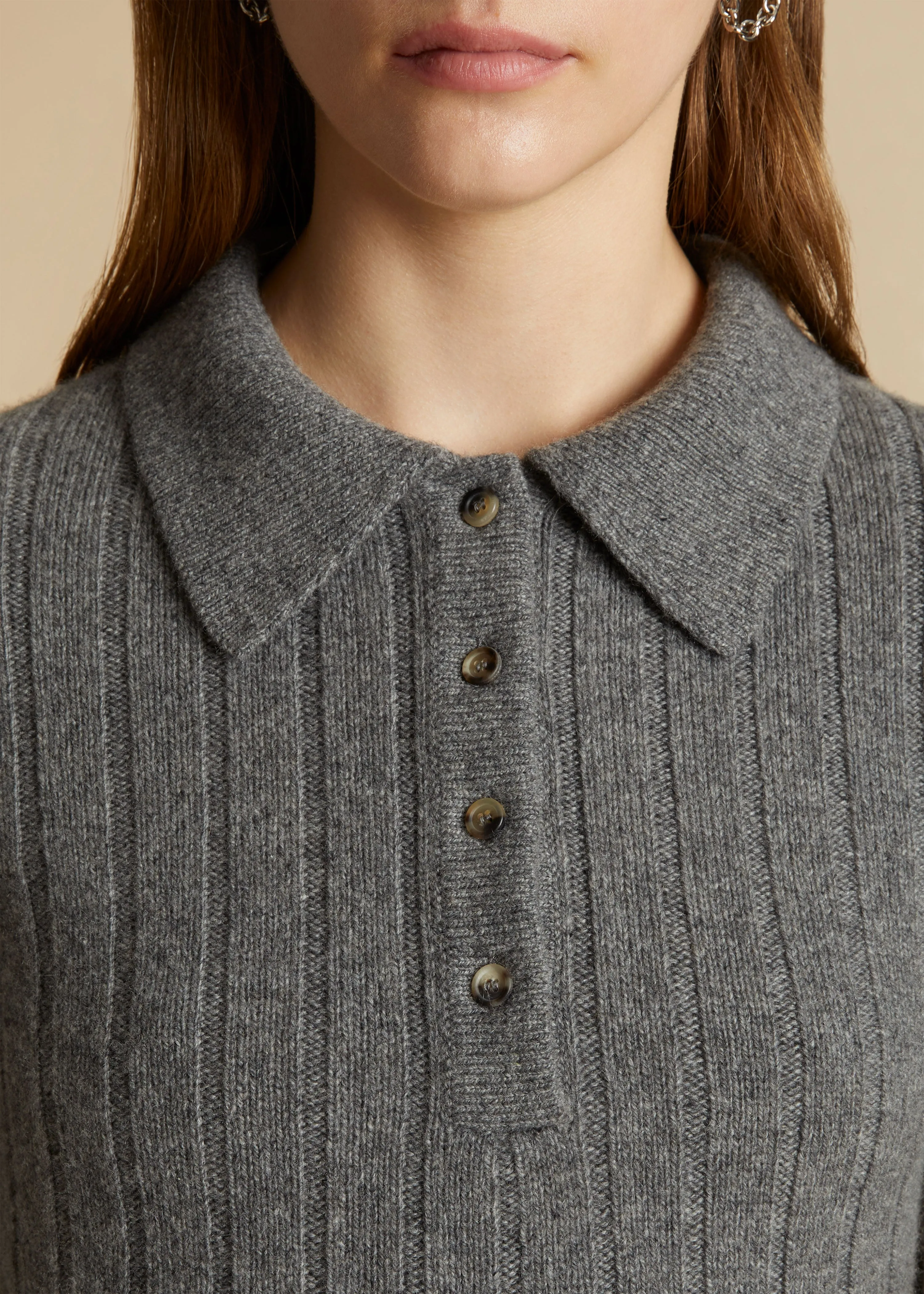 The Hans Sweater in Sterling sold by KHAITE product image thumbnail 5