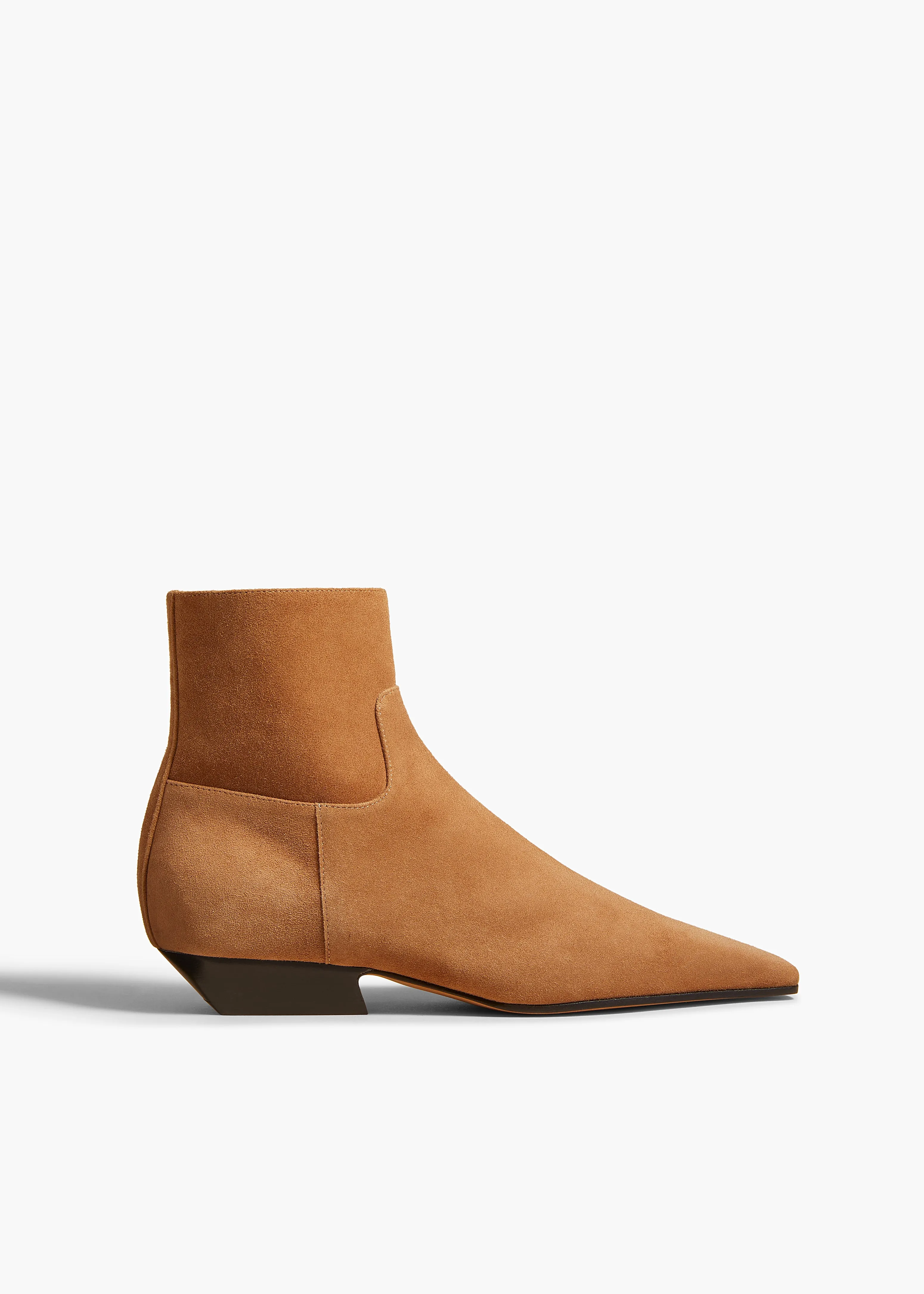Marfa Ankle Boot in Camel Suede sold by KHAITE