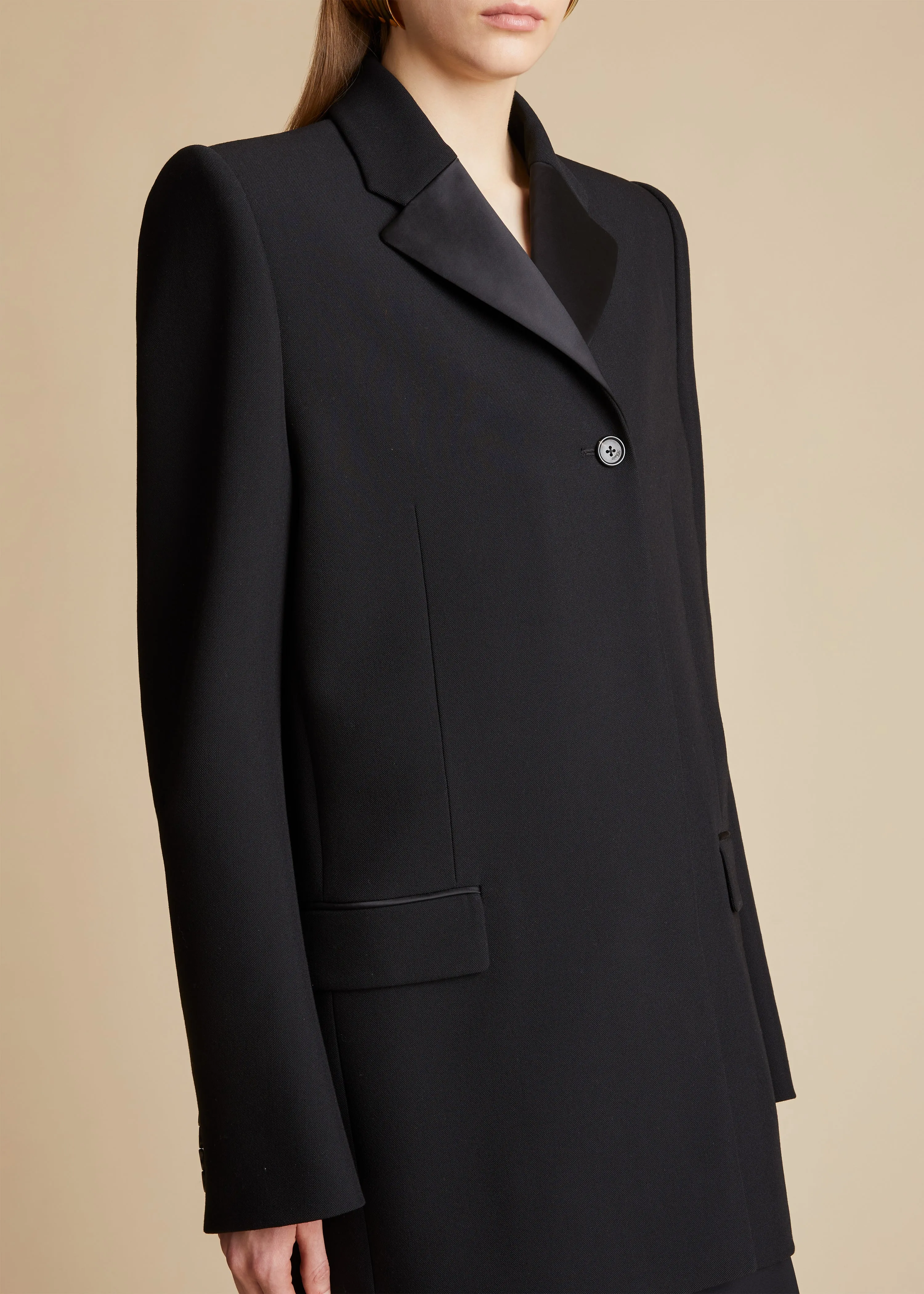 The Isaline Blazer in Black sold by KHAITE product image thumbnail 4