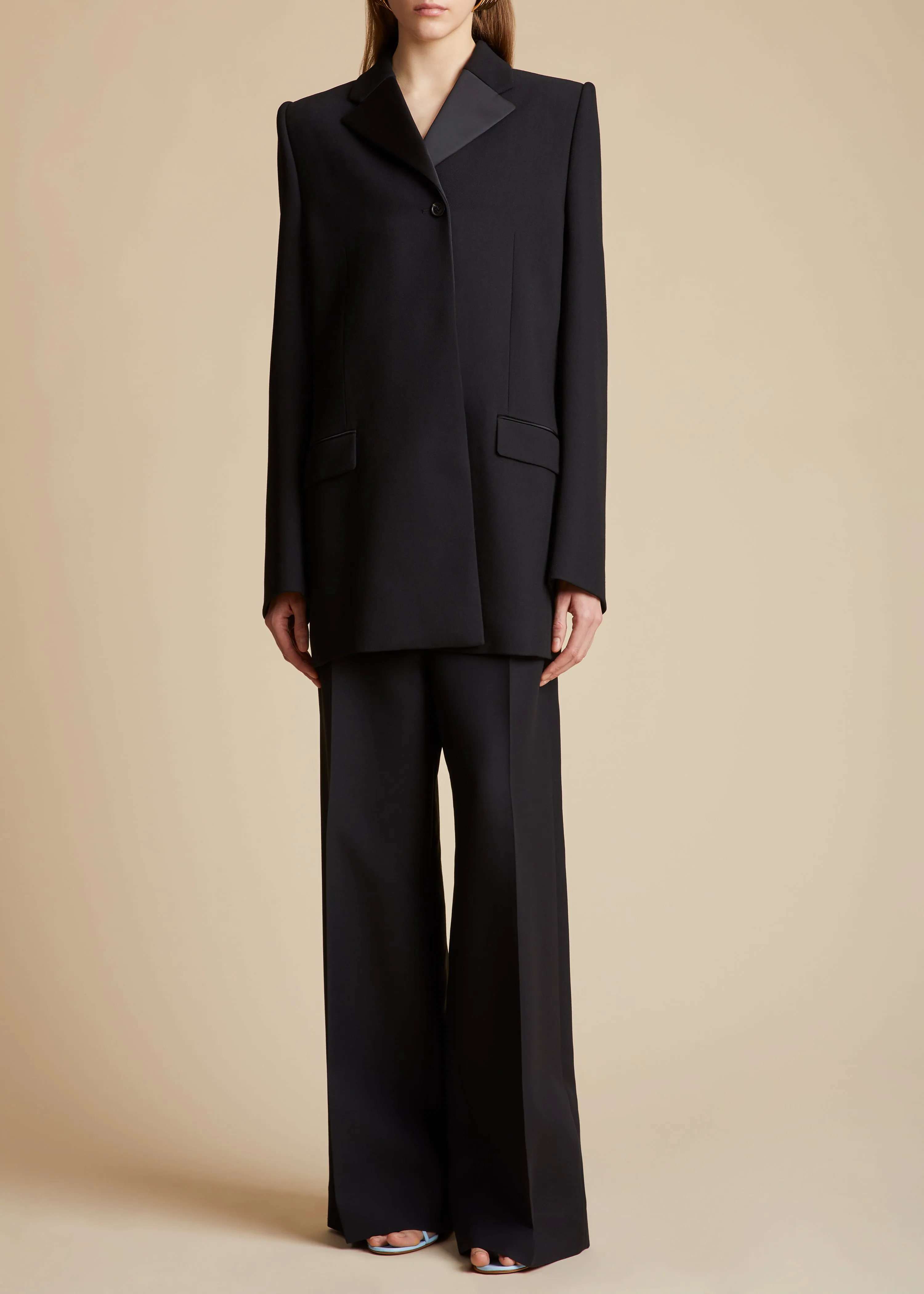 The Isaline Blazer in Black sold by KHAITE