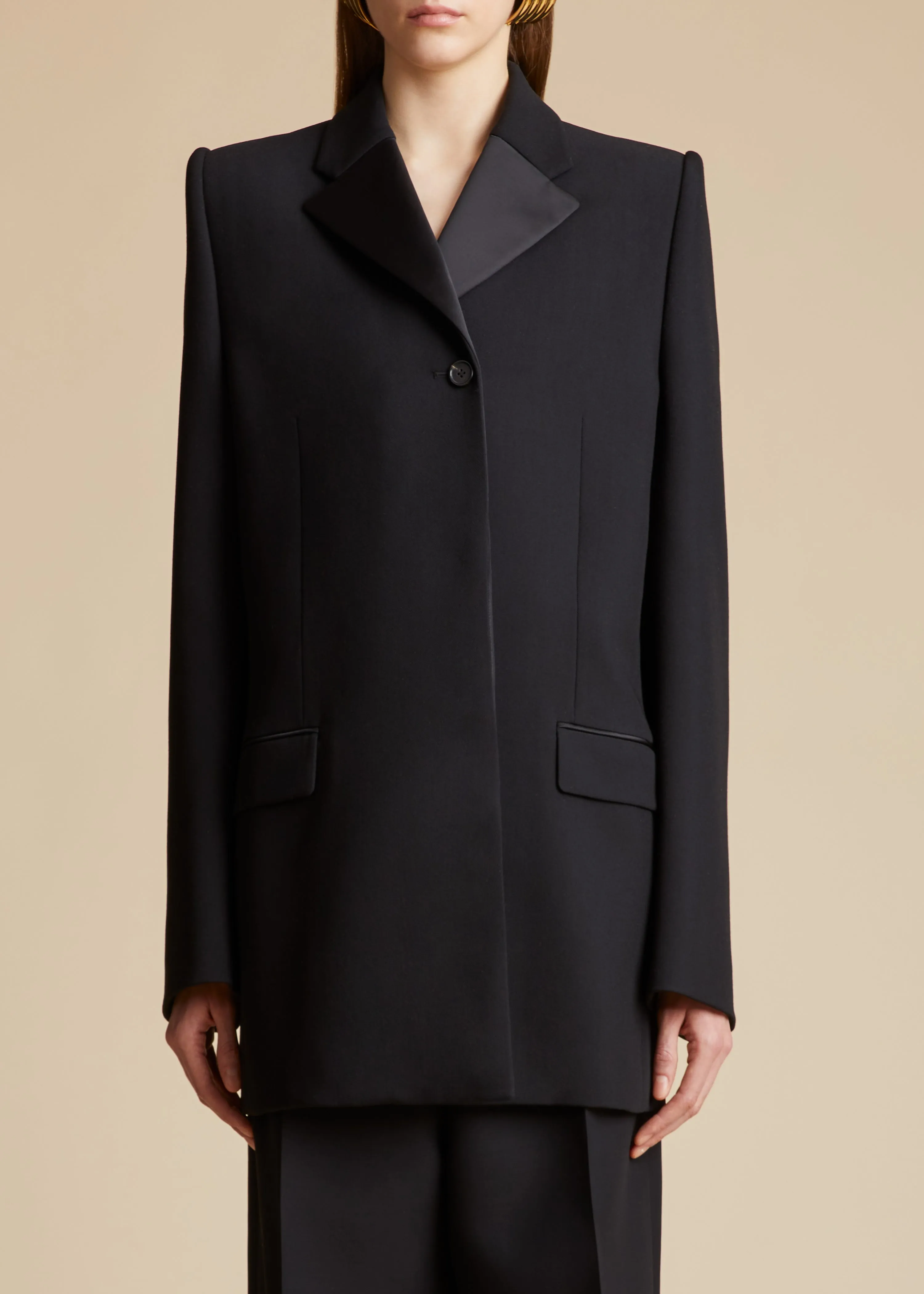 The Isaline Blazer in Black sold by KHAITE product image thumbnail 2