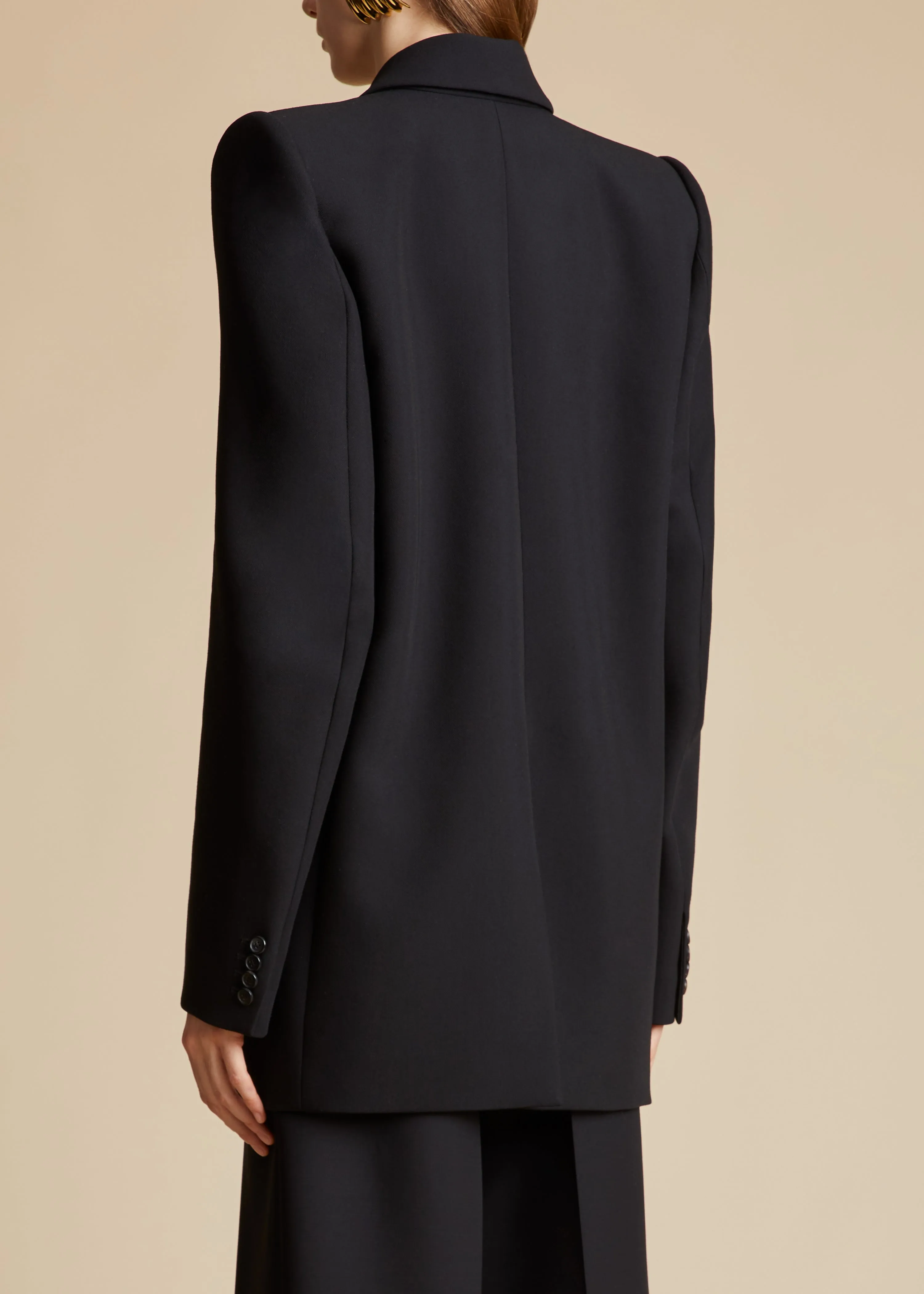 The Isaline Blazer in Black sold by KHAITE product image thumbnail 3