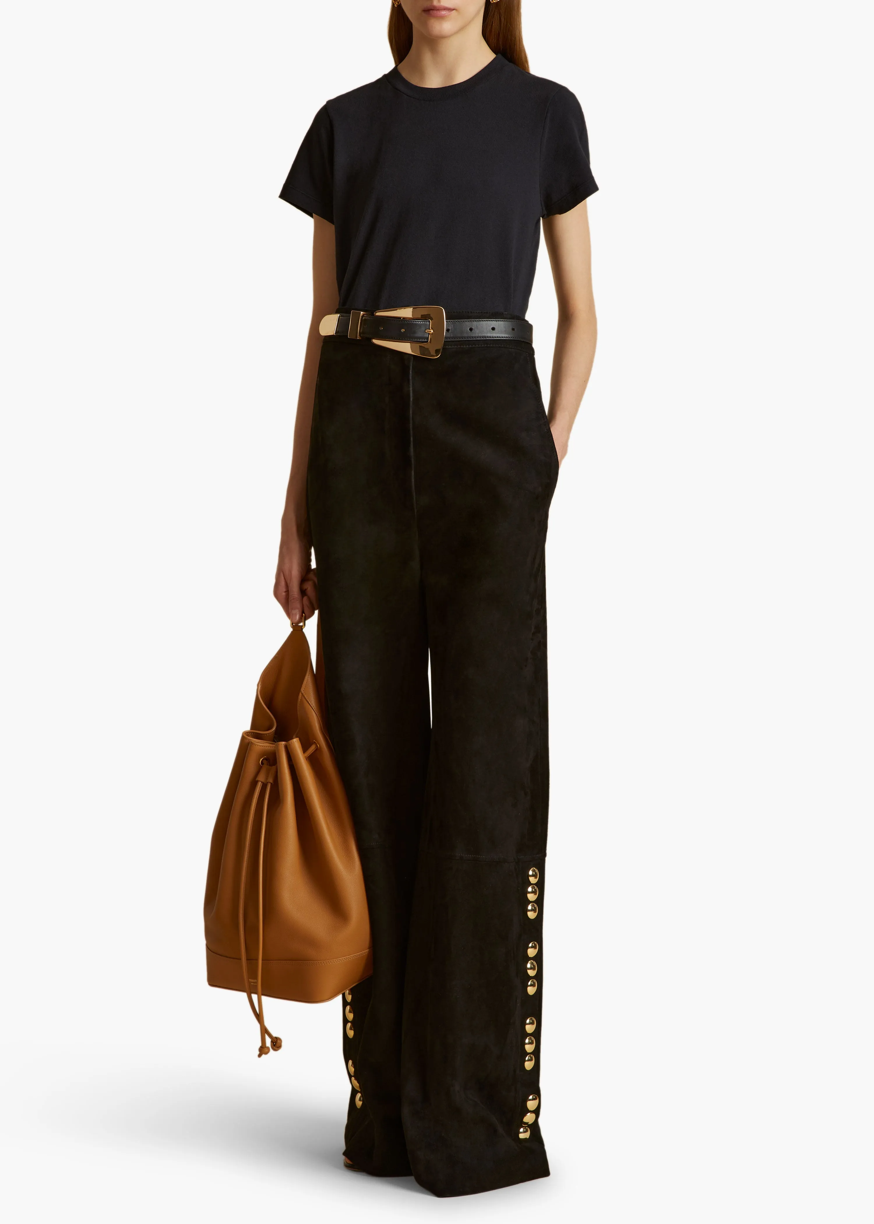 Emmylou T-Shirt in Washed Black sold by KHAITE product image thumbnail 2