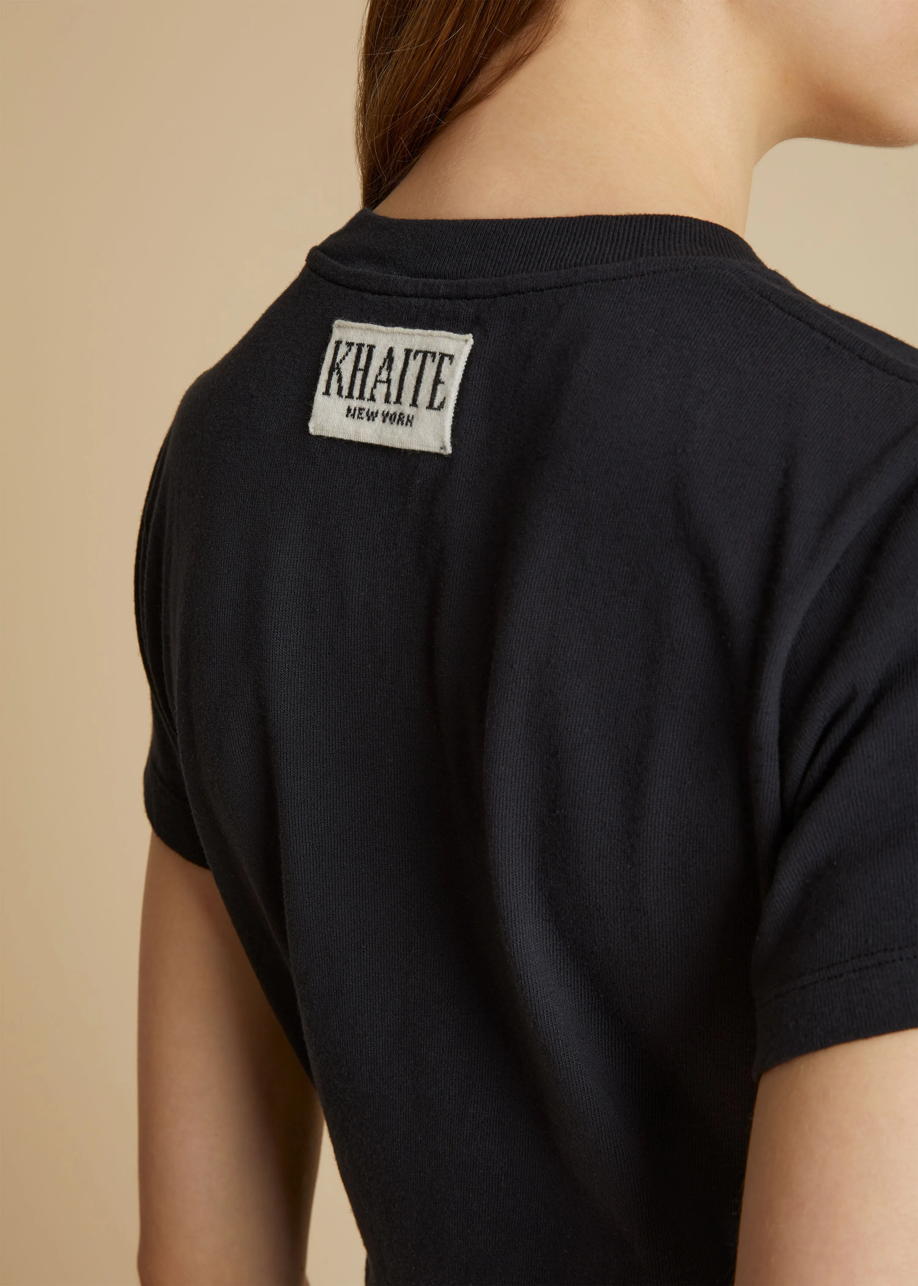 Emmylou T-Shirt in Washed Black sold by KHAITE product image thumbnail 3