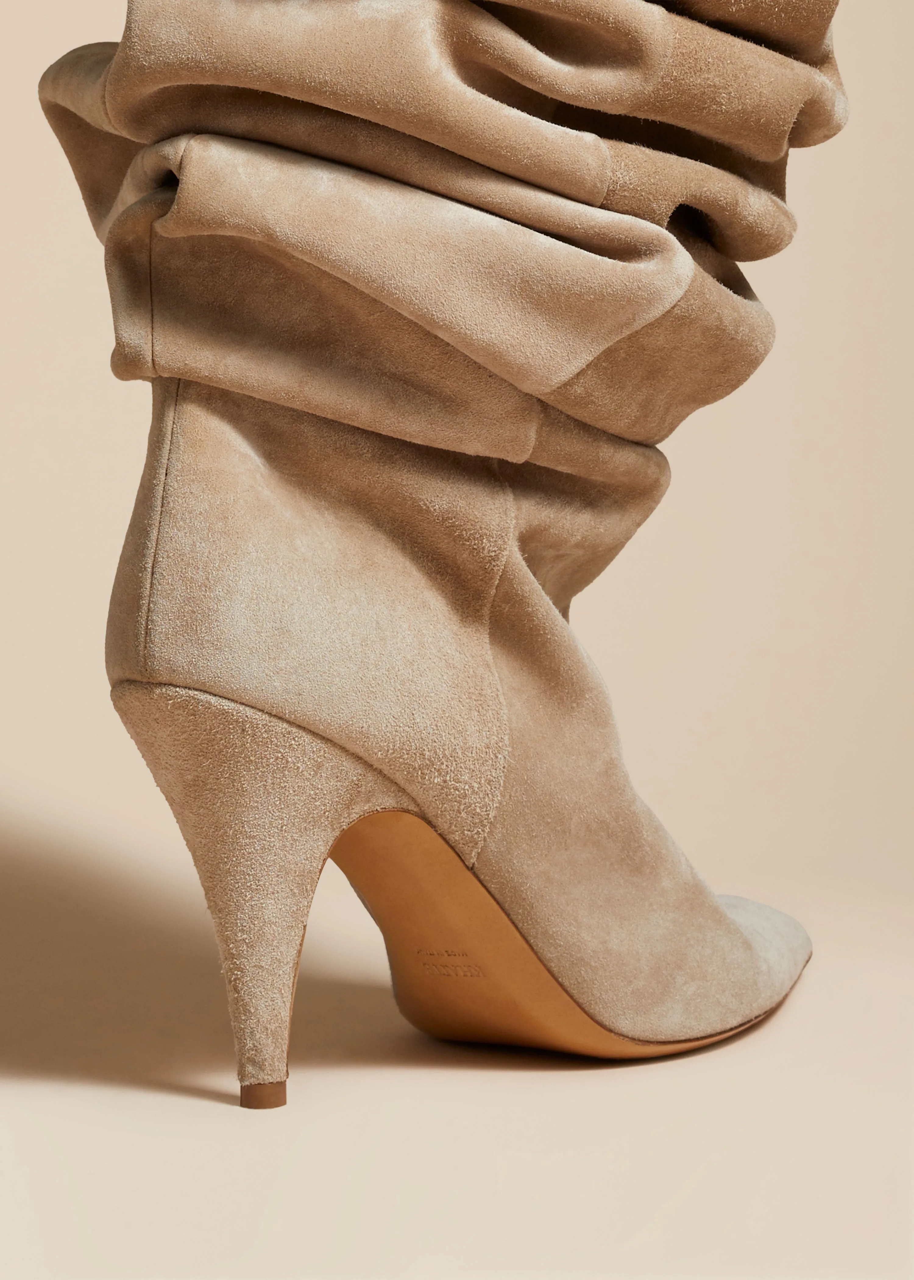 The River Knee-High Boot in Beige Suede sold by KHAITE product image thumbnail 3