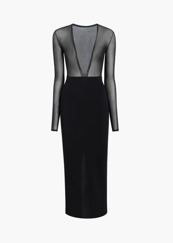 Sansa Dress in Black sold by KHAITE