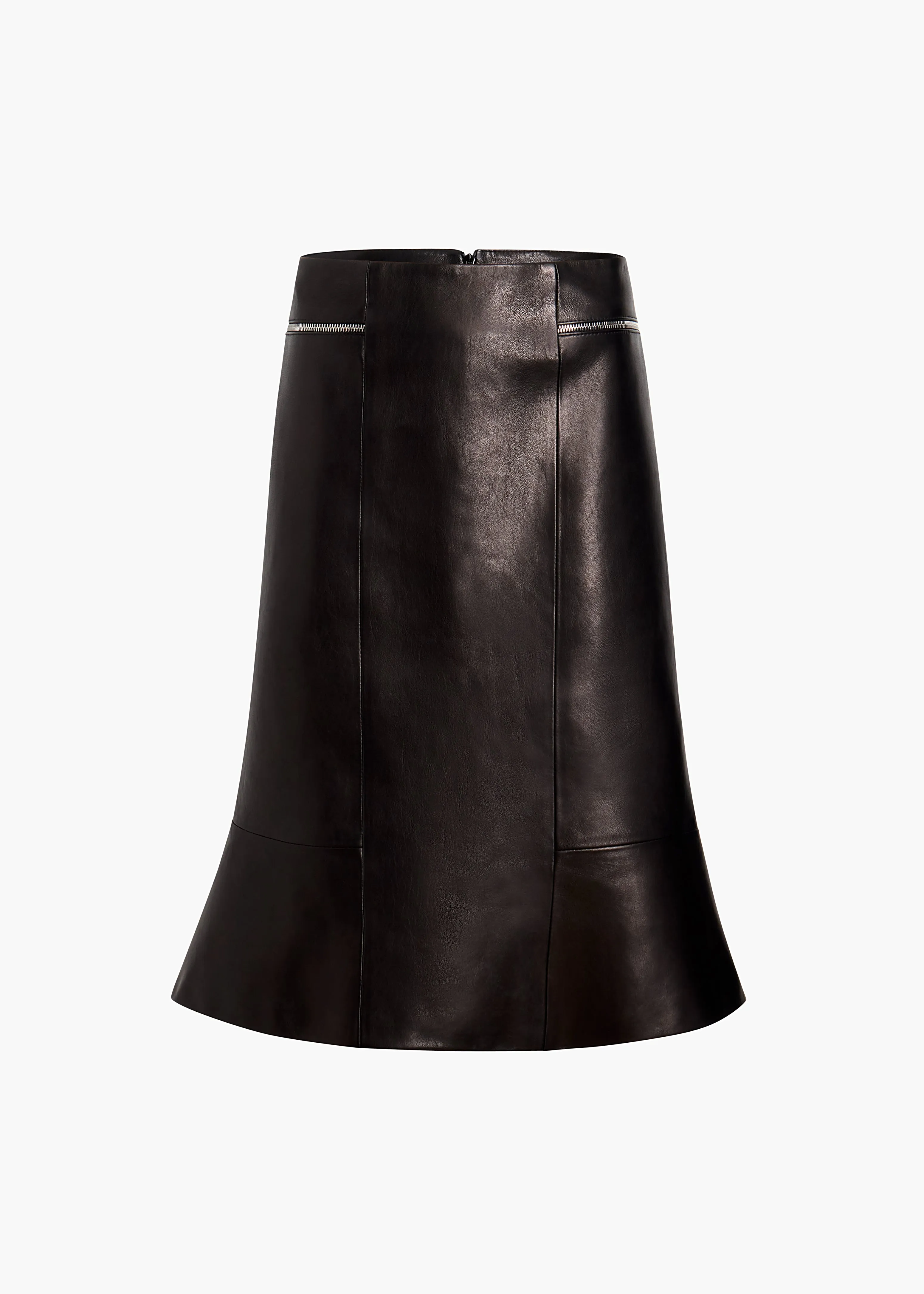 Francine Skirt in Black Leather sold by KHAITE