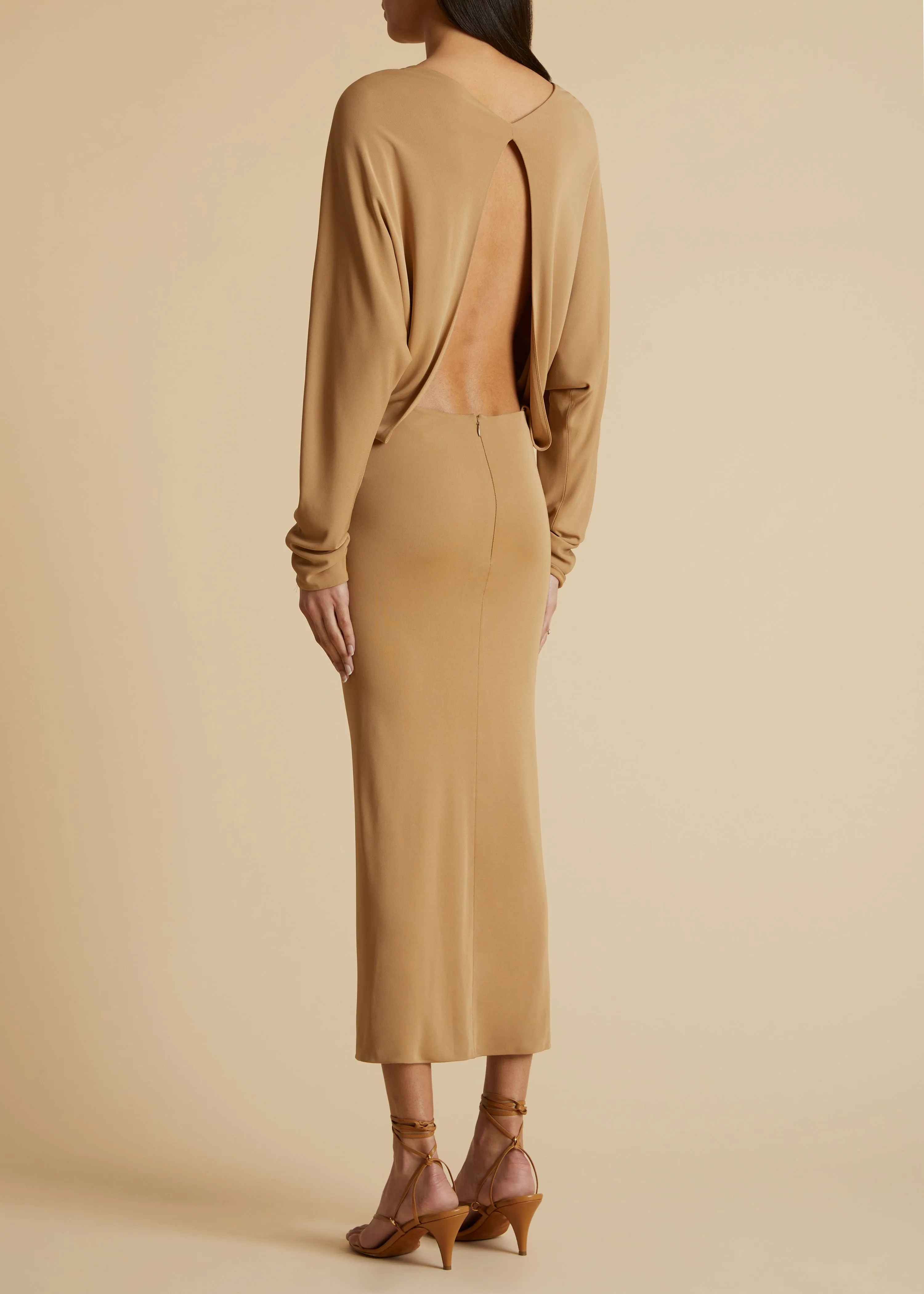 The Trina Dress in Beige sold by KHAITE product image thumbnail 3