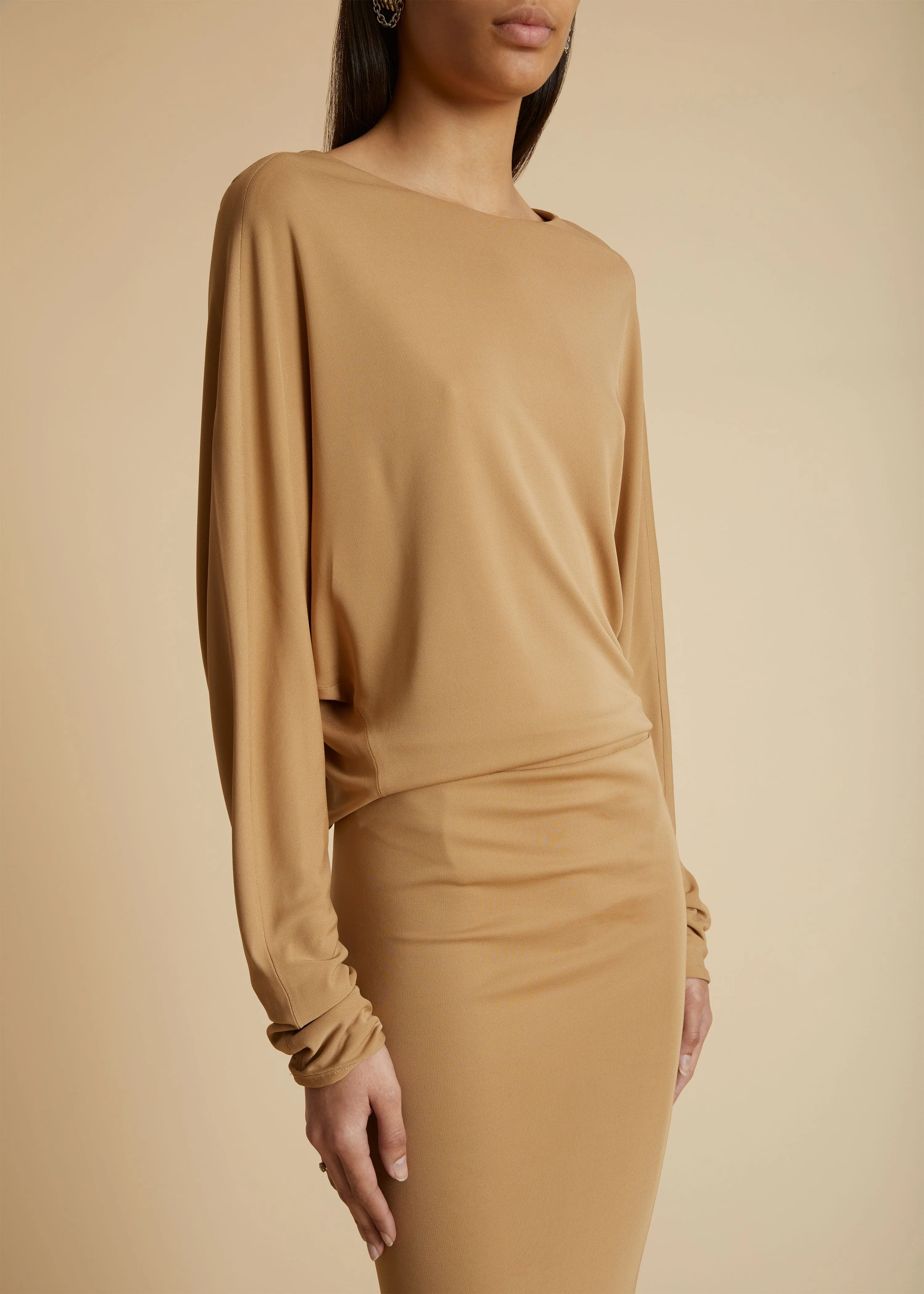 The Trina Dress in Beige sold by KHAITE product image thumbnail 5