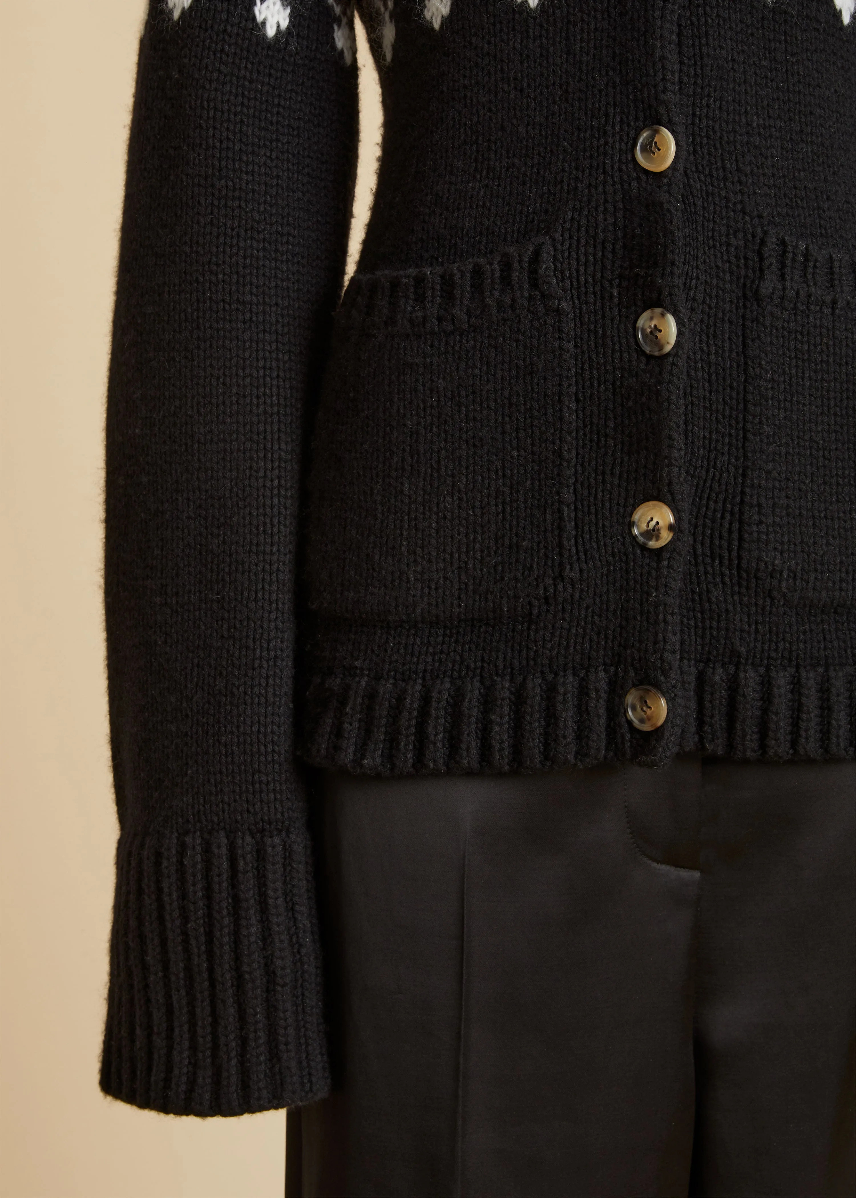 The Suzette Cardigan in Black Multi sold by KHAITE product image thumbnail 5