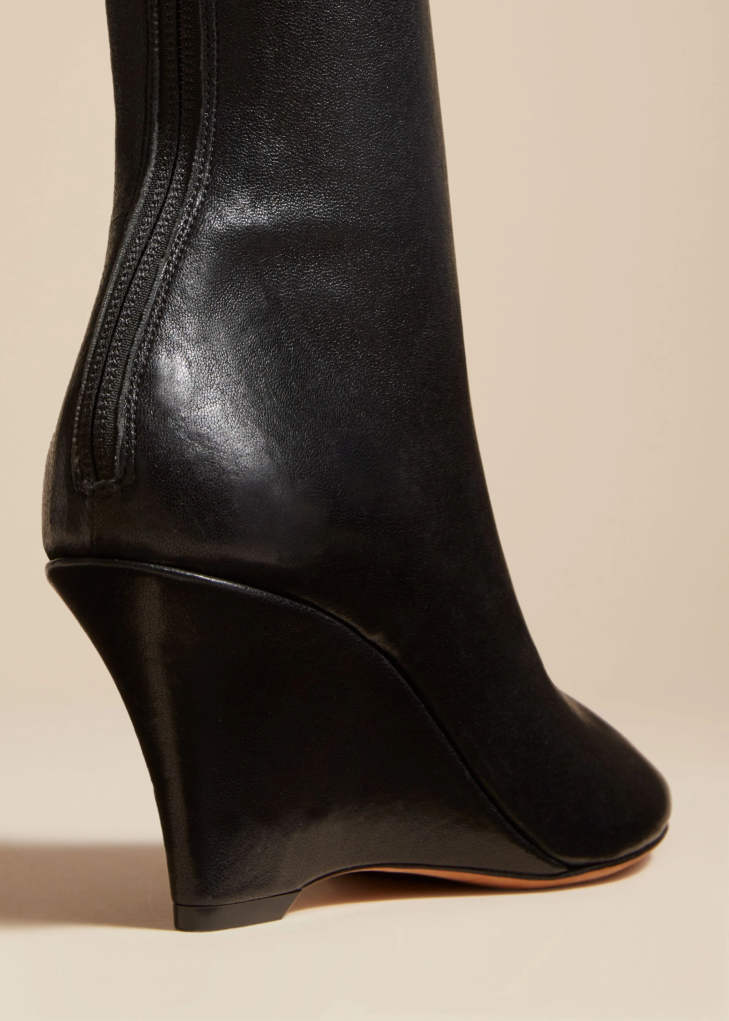 The Apollo Wedge Boot in Black Leather sold by KHAITE product image thumbnail 3