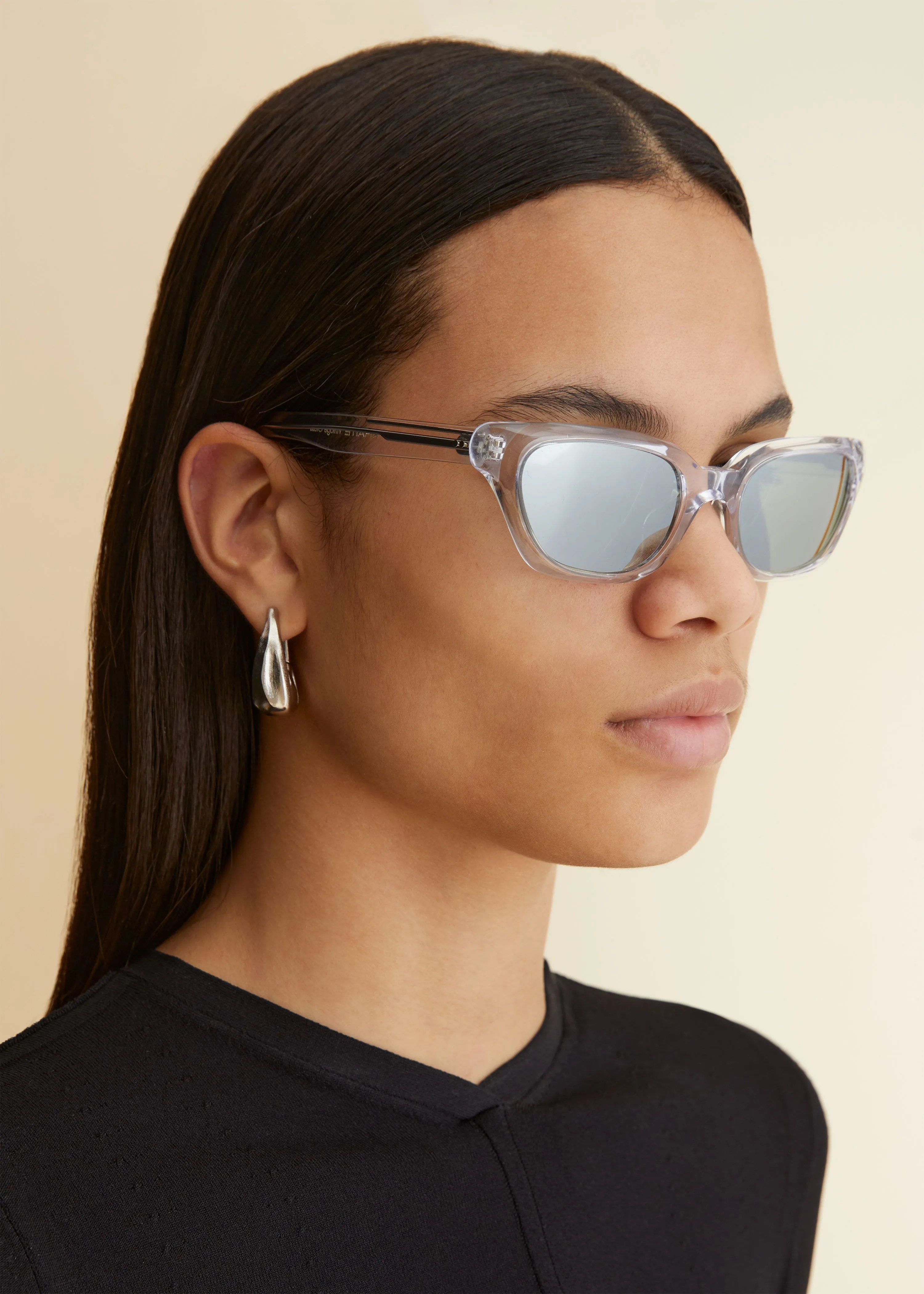 KHAITE x Oliver Peoples 1983C in Crystal and Silver Mirror sold by KHAITE product image thumbnail 4