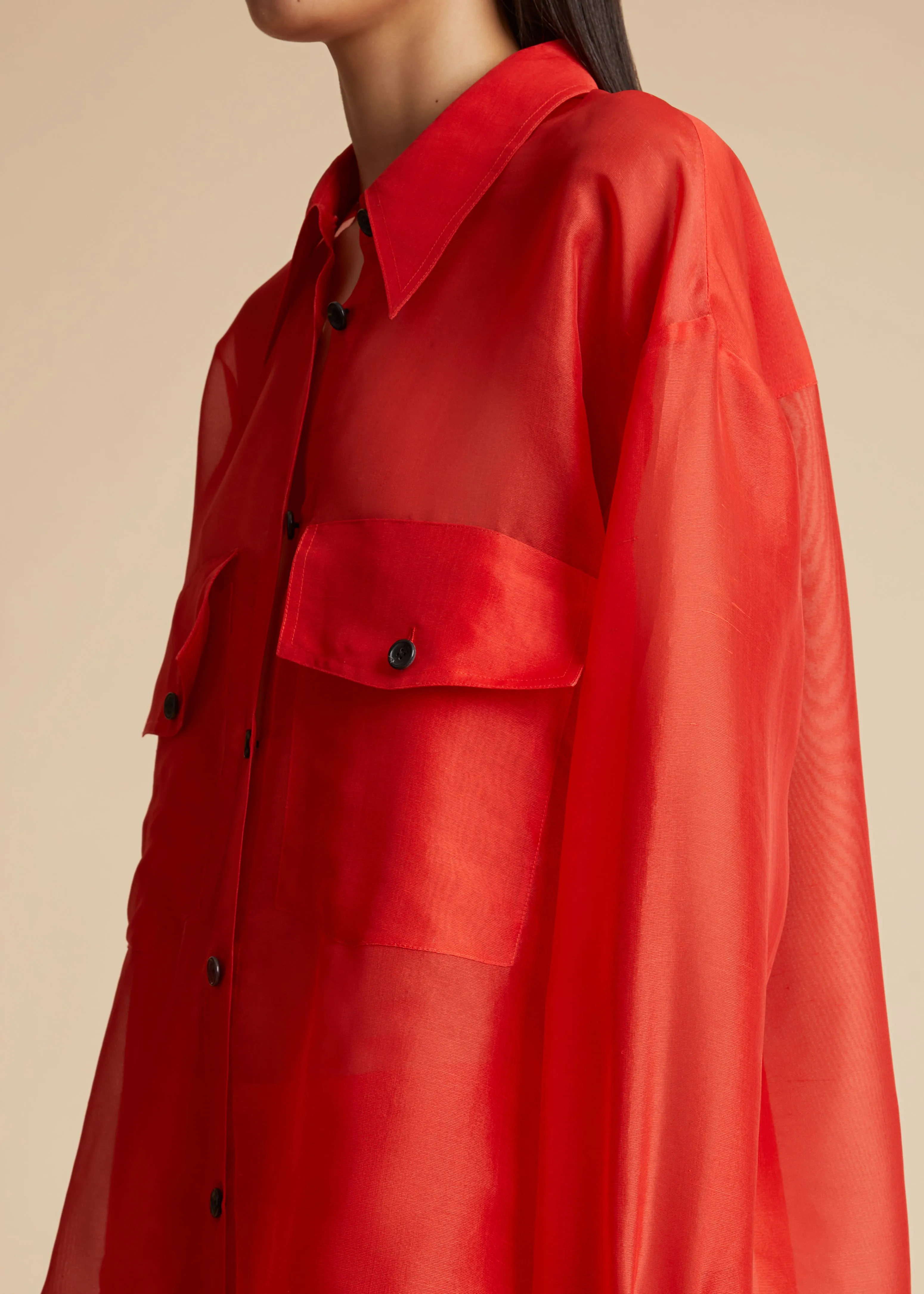 Mahmet Top in Fire Red sold by KHAITE product image thumbnail 5