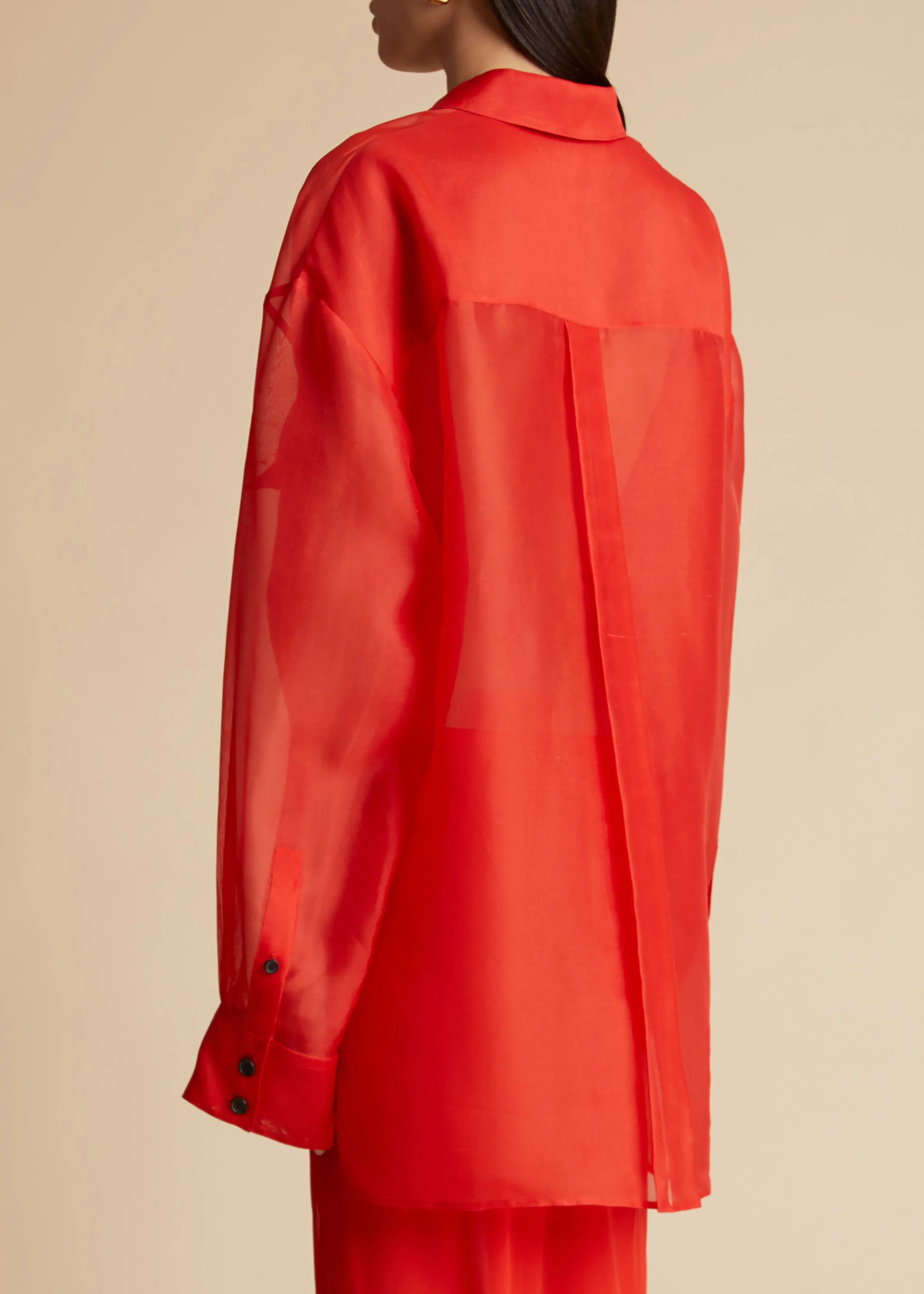 Mahmet Top in Fire Red sold by KHAITE product image thumbnail 4