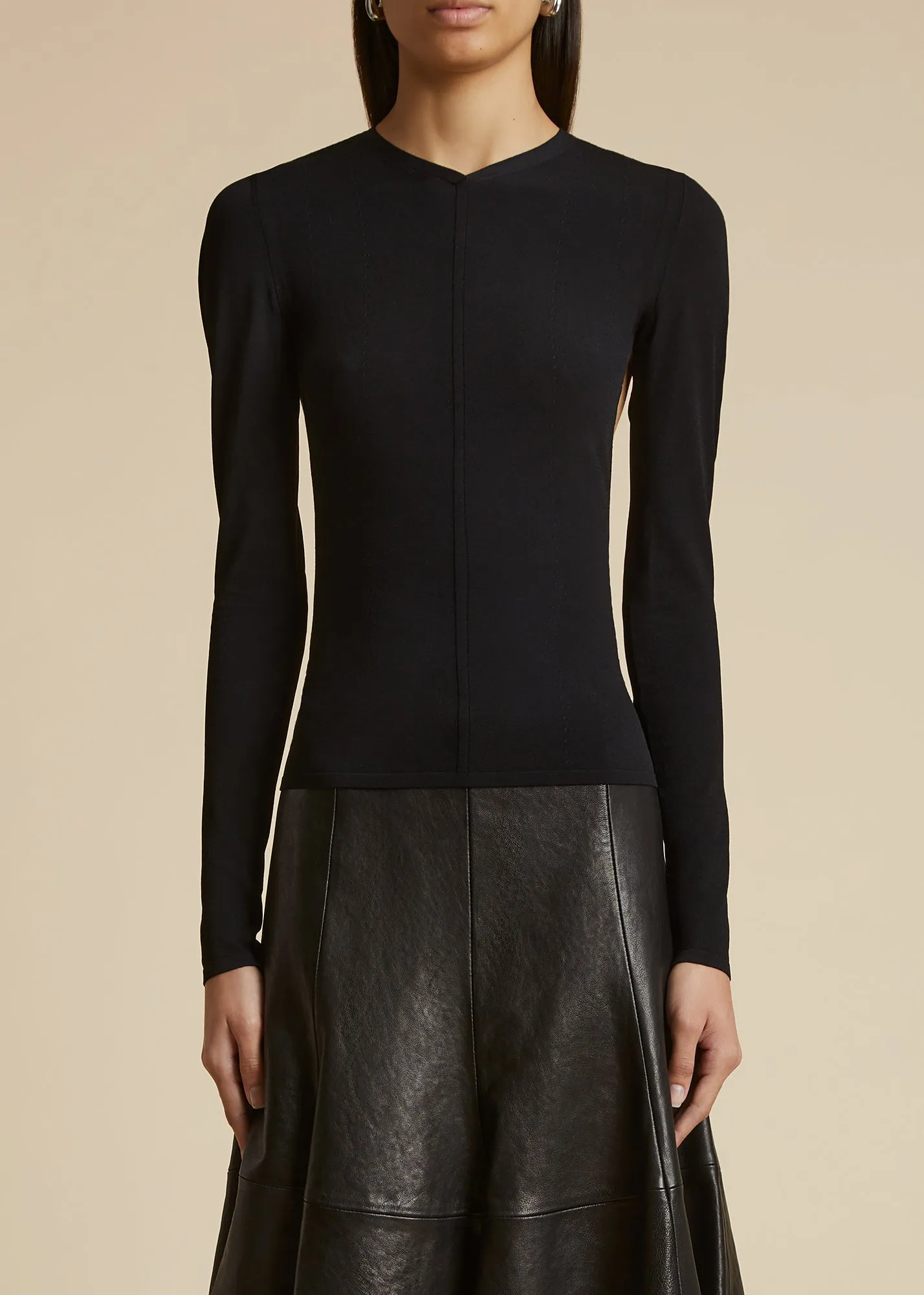 The Iskra Top in Black sold by KHAITE product image thumbnail 2