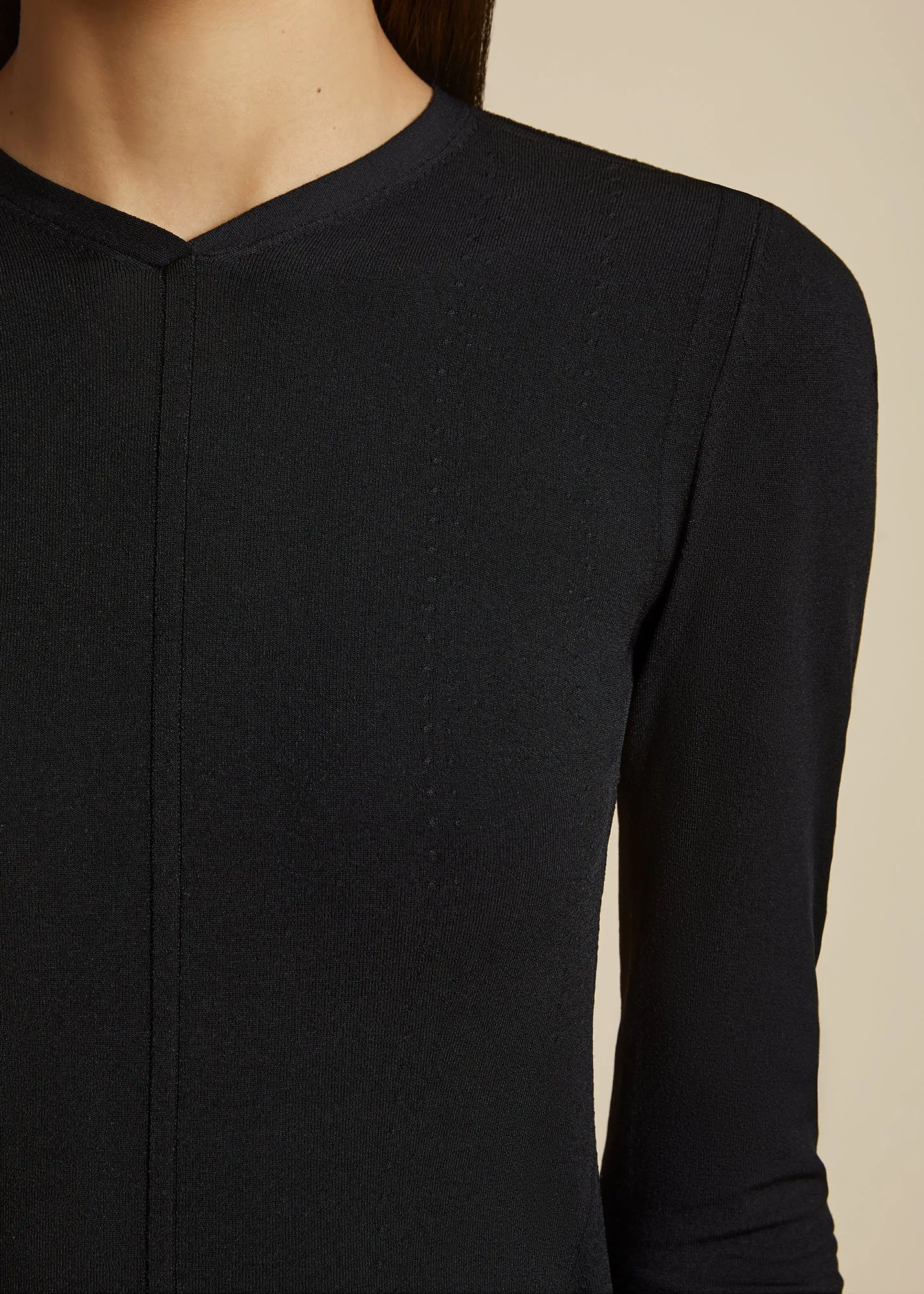 The Iskra Top in Black sold by KHAITE product image thumbnail 4