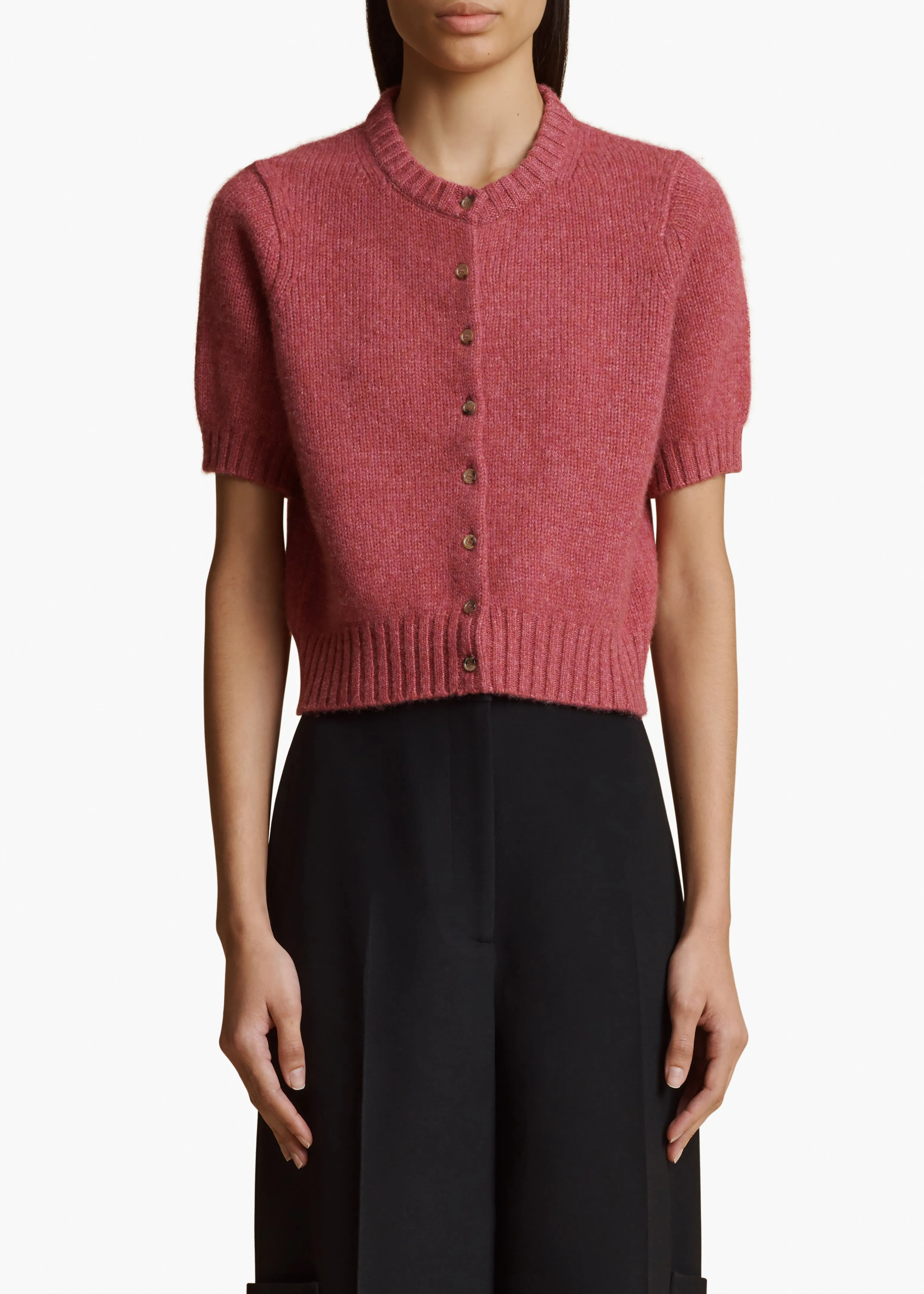 Nora Cardigan in Amaranth sold by KHAITE product image thumbnail 3