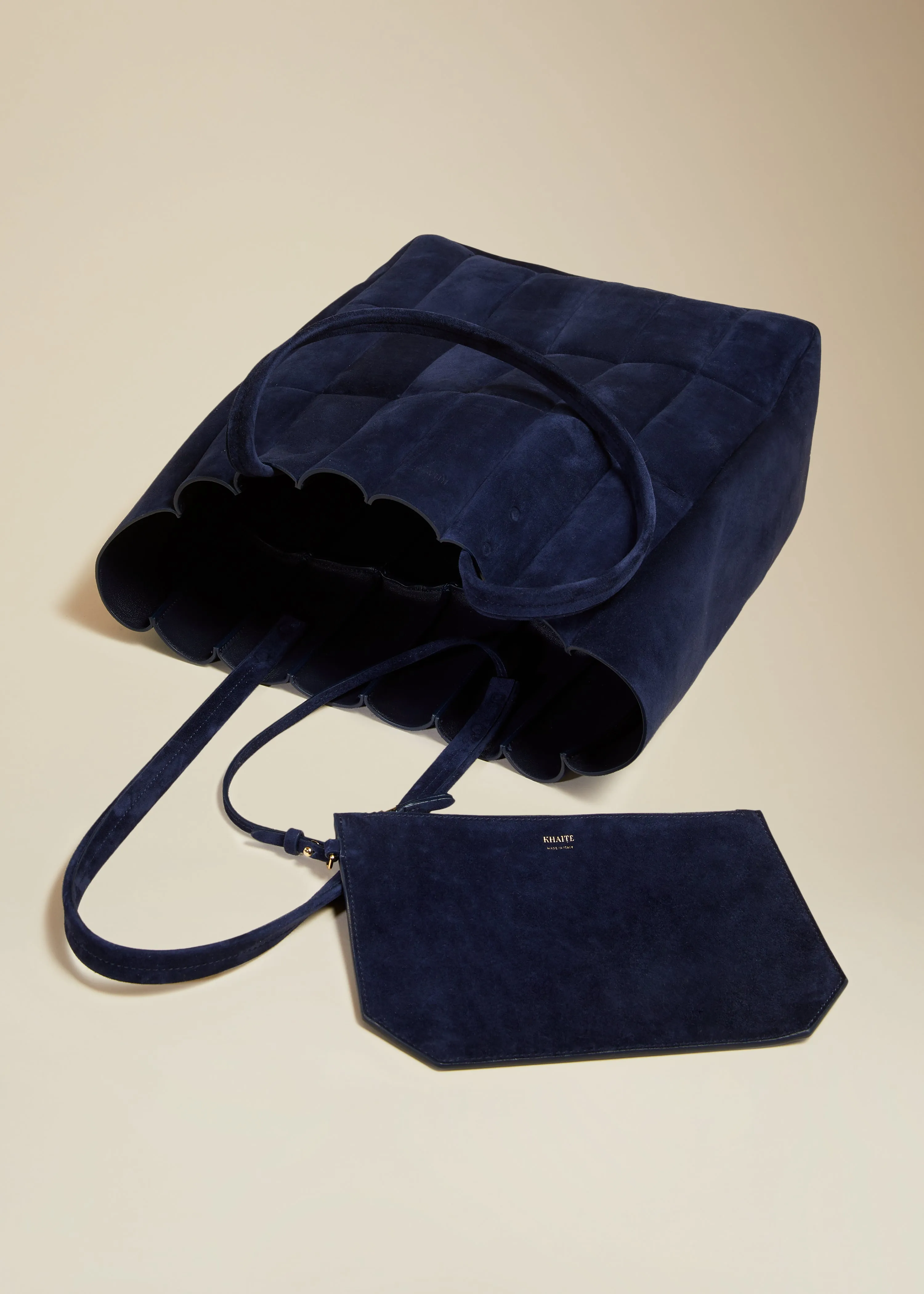 Zoe Tote in Midnight Suede sold by KHAITE product image thumbnail 3
