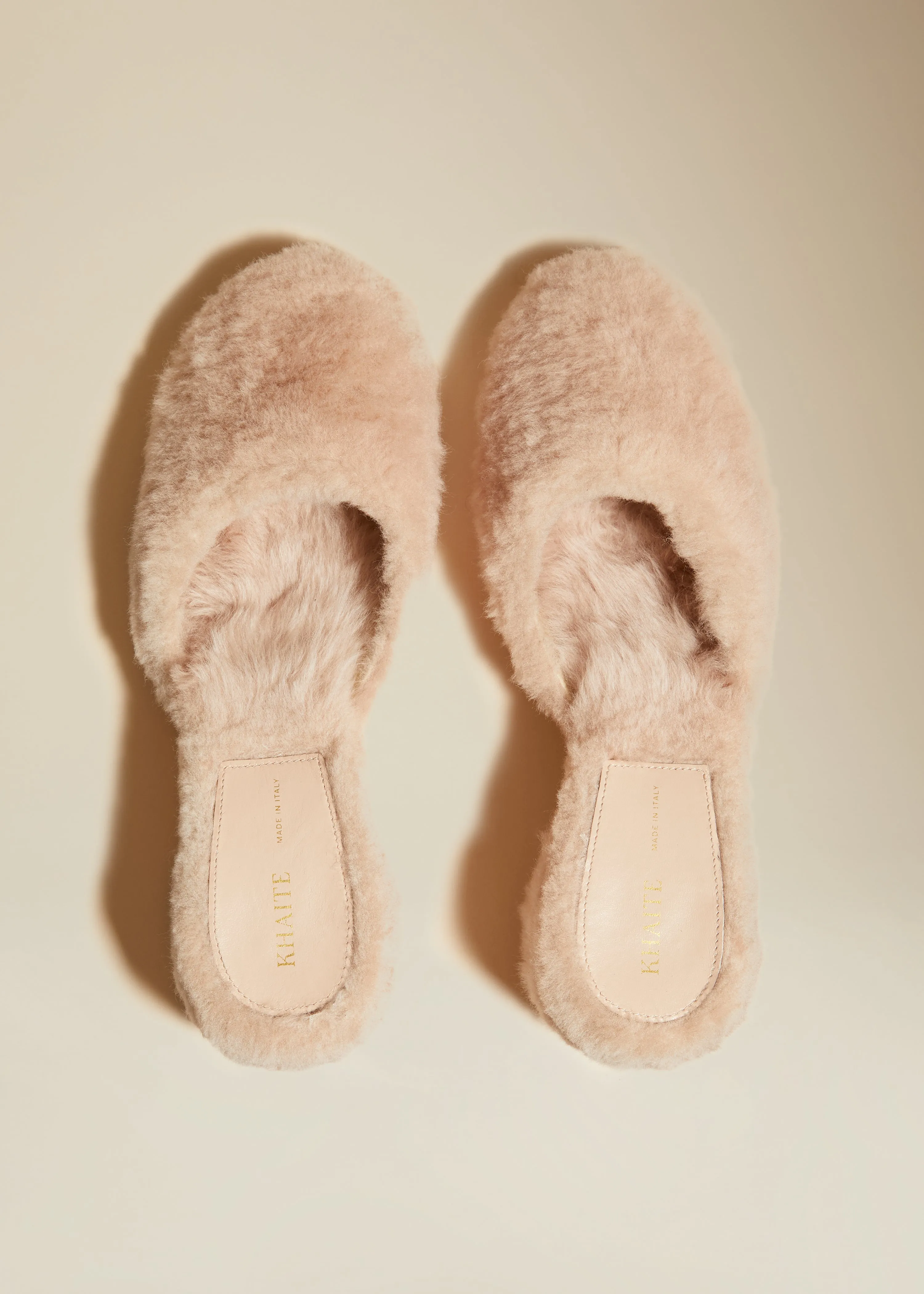 The Clio Mule in Blush Shearling sold by KHAITE product image thumbnail 3