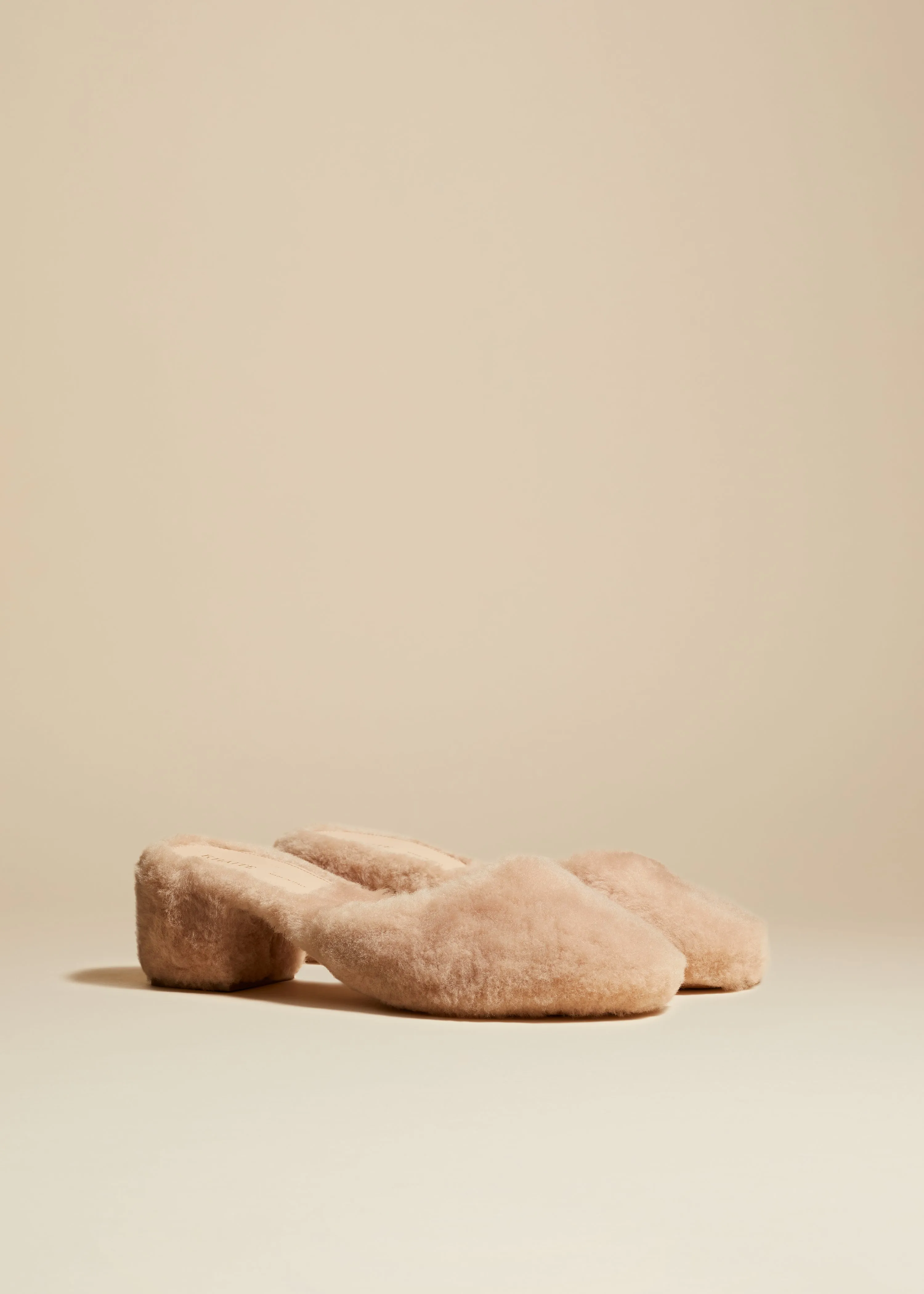 The Clio Mule in Blush Shearling sold by KHAITE product image thumbnail 2
