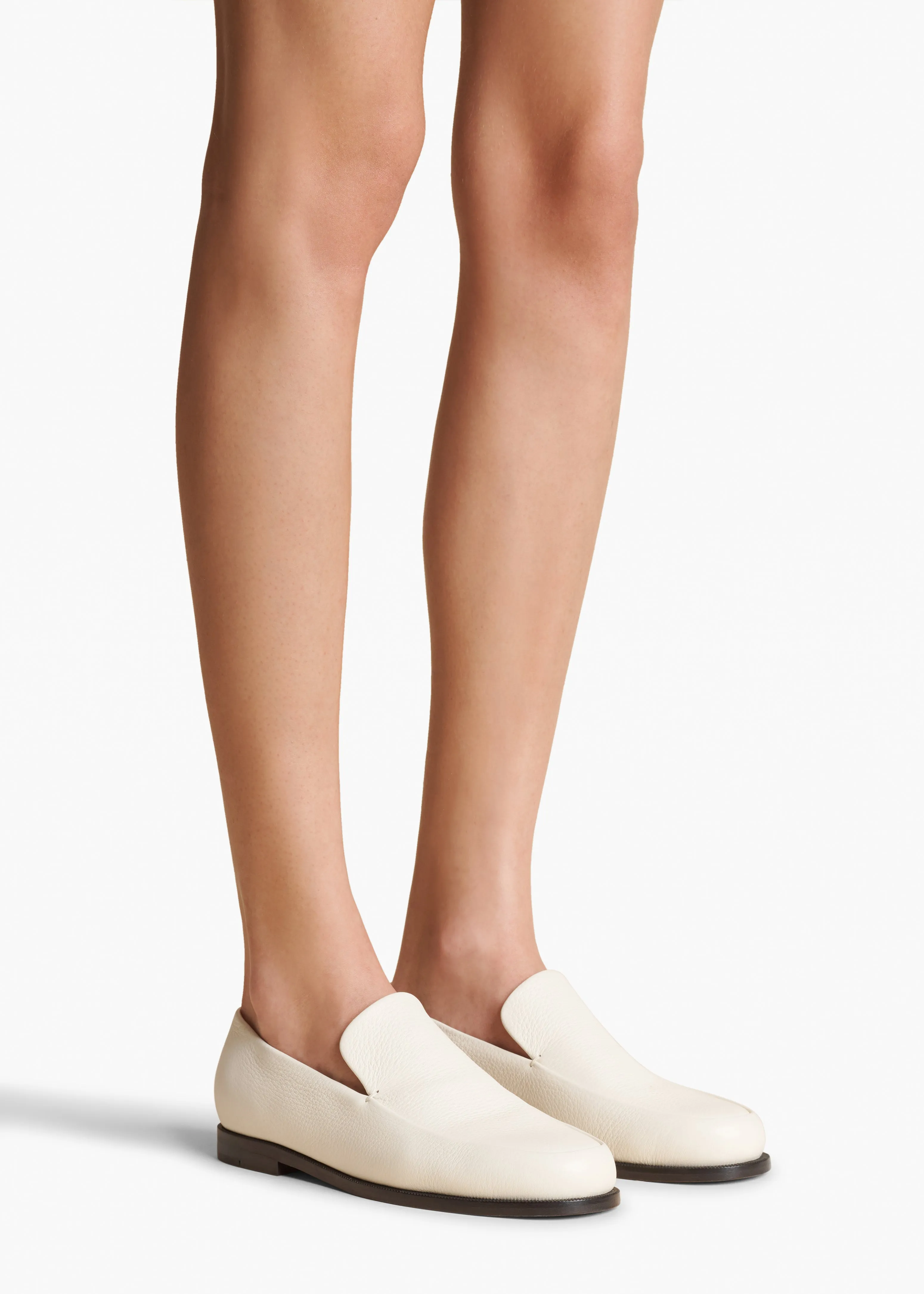 Alessio Loafer in Cream Pebbled Leather sold by KHAITE product image thumbnail 4