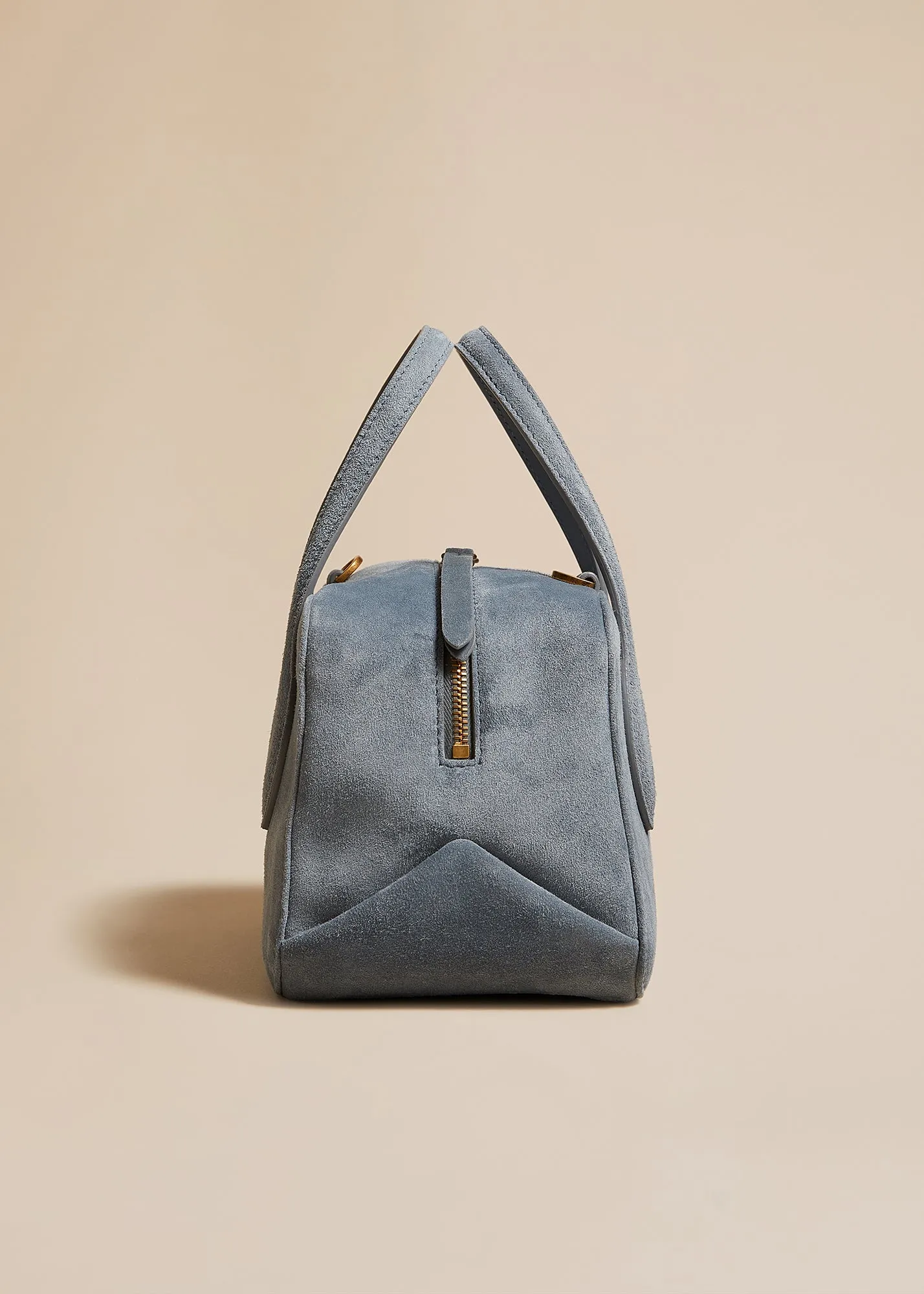 The Small Maeve Crossbody Bag in Lead Suede sold by KHAITE product image thumbnail 3