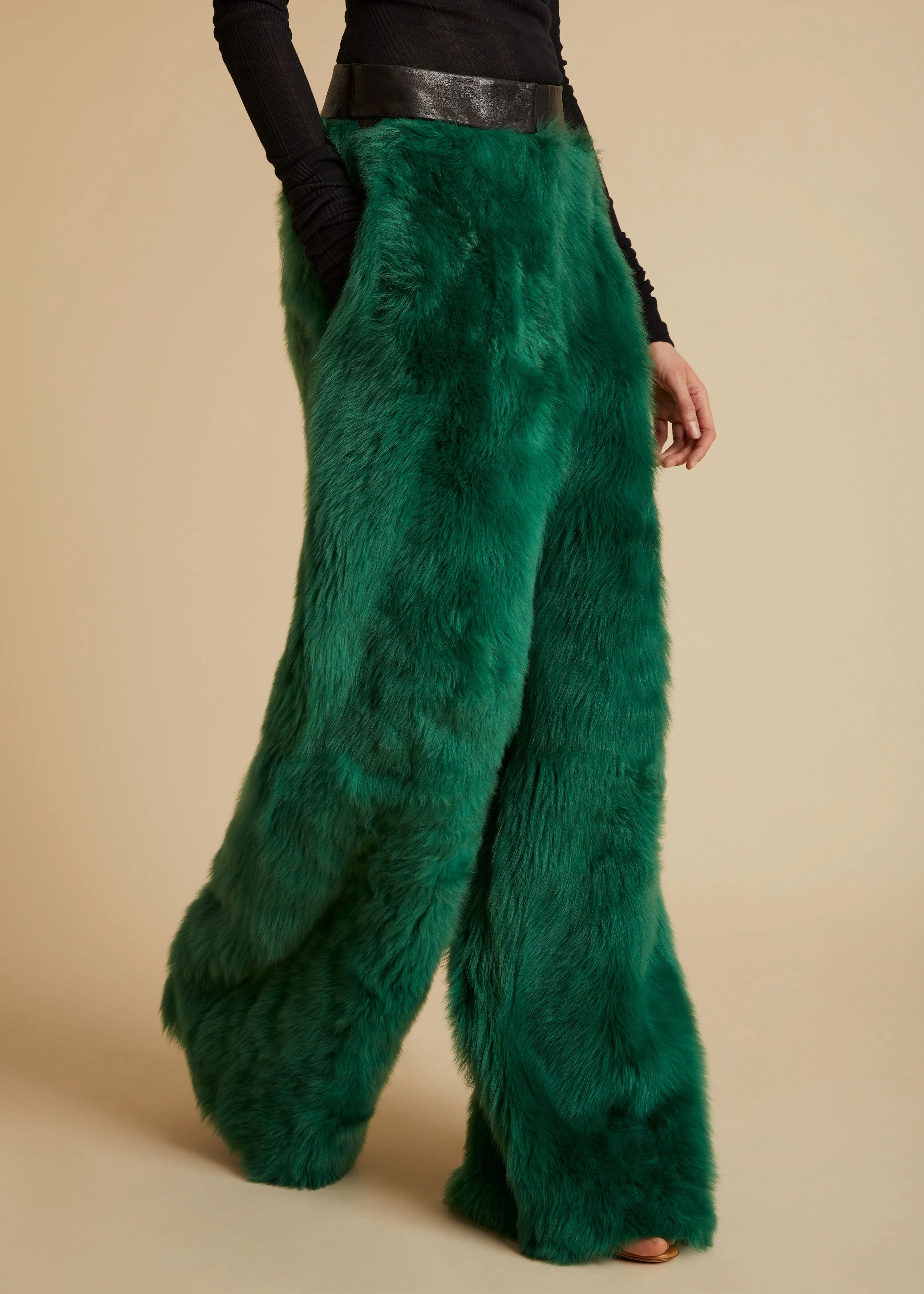 The Bandler Pant in Forest Green sold by KHAITE product image thumbnail 4