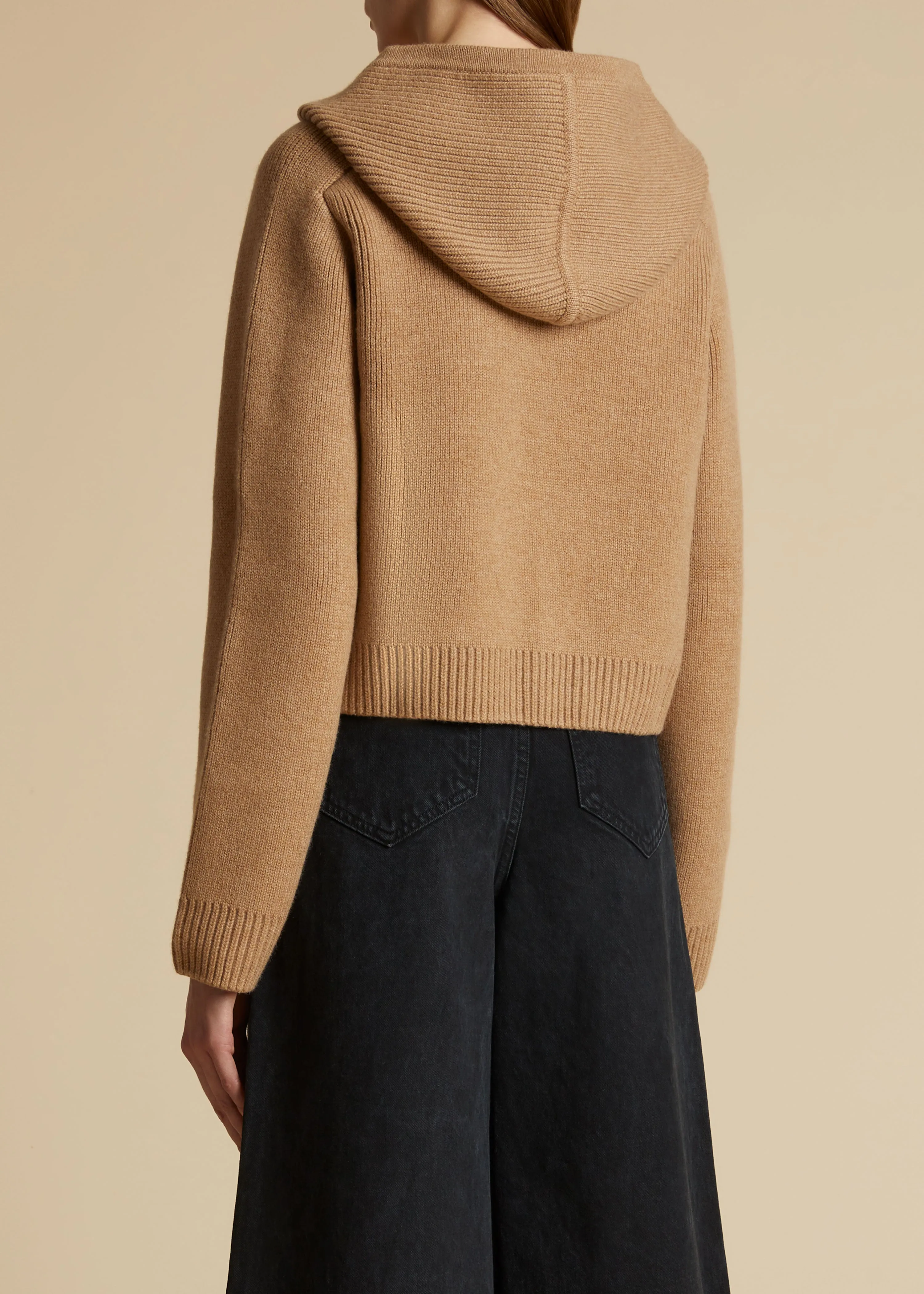 The Winston Hoodie in Camel sold by KHAITE product image thumbnail 3