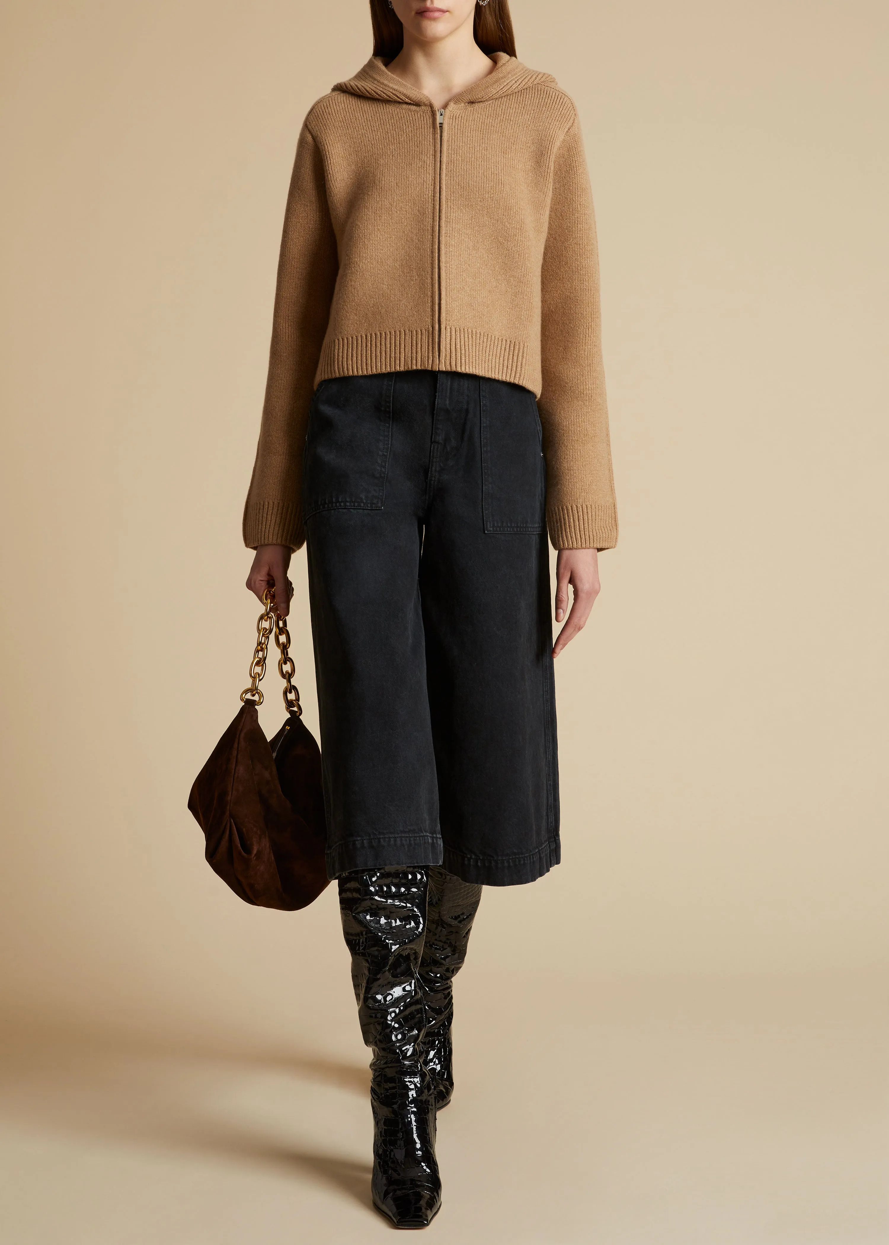 The Winston Hoodie in Camel sold by KHAITE product image thumbnail 2