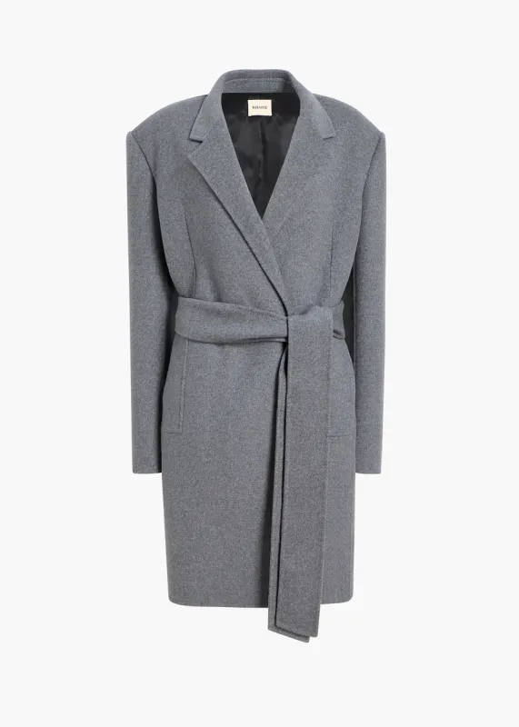 [Avex] Annly Coat in Grey Melange sold by KHAITE