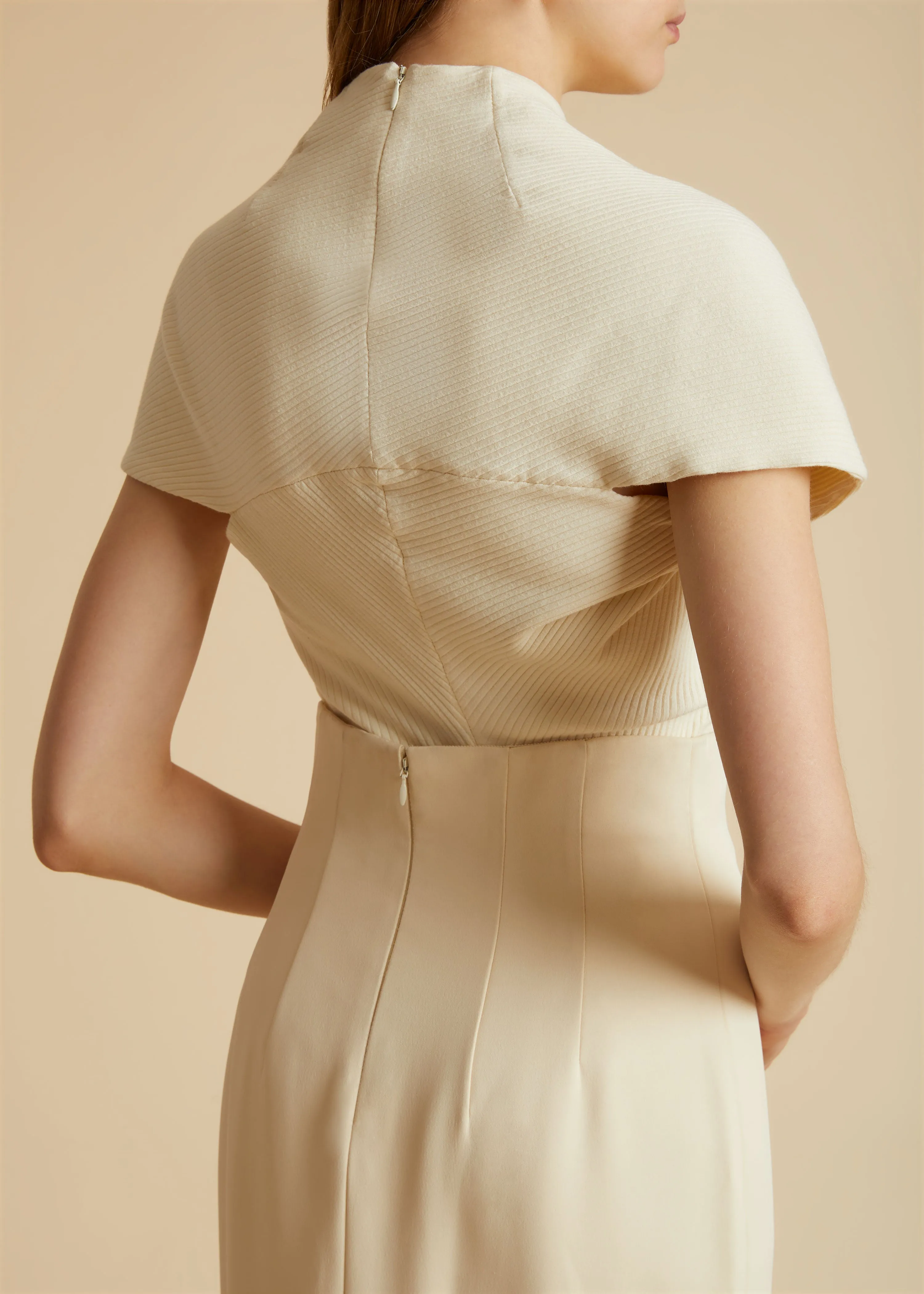 The Helene Top in Cream sold by KHAITE product image thumbnail 4