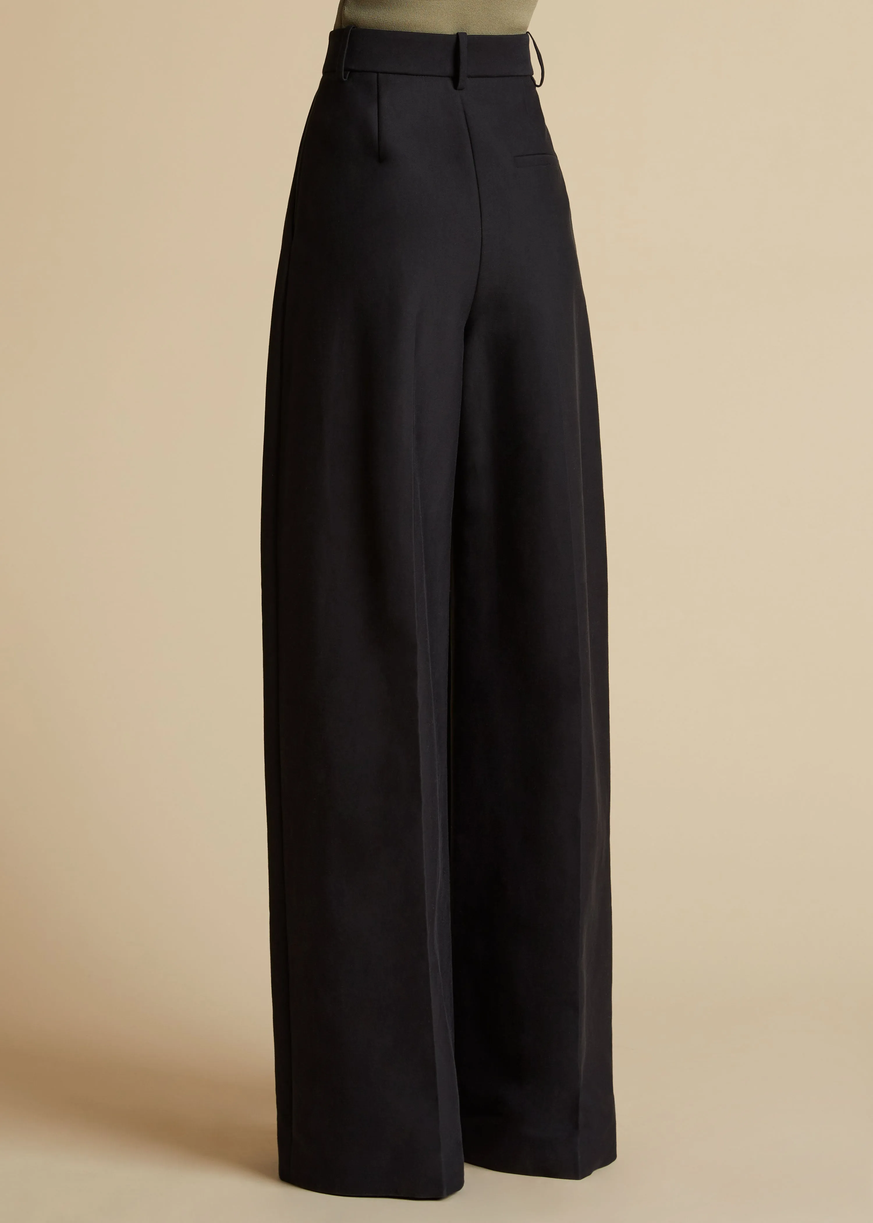 The Teyana Pant in Black Cotton sold by KHAITE product image thumbnail 3