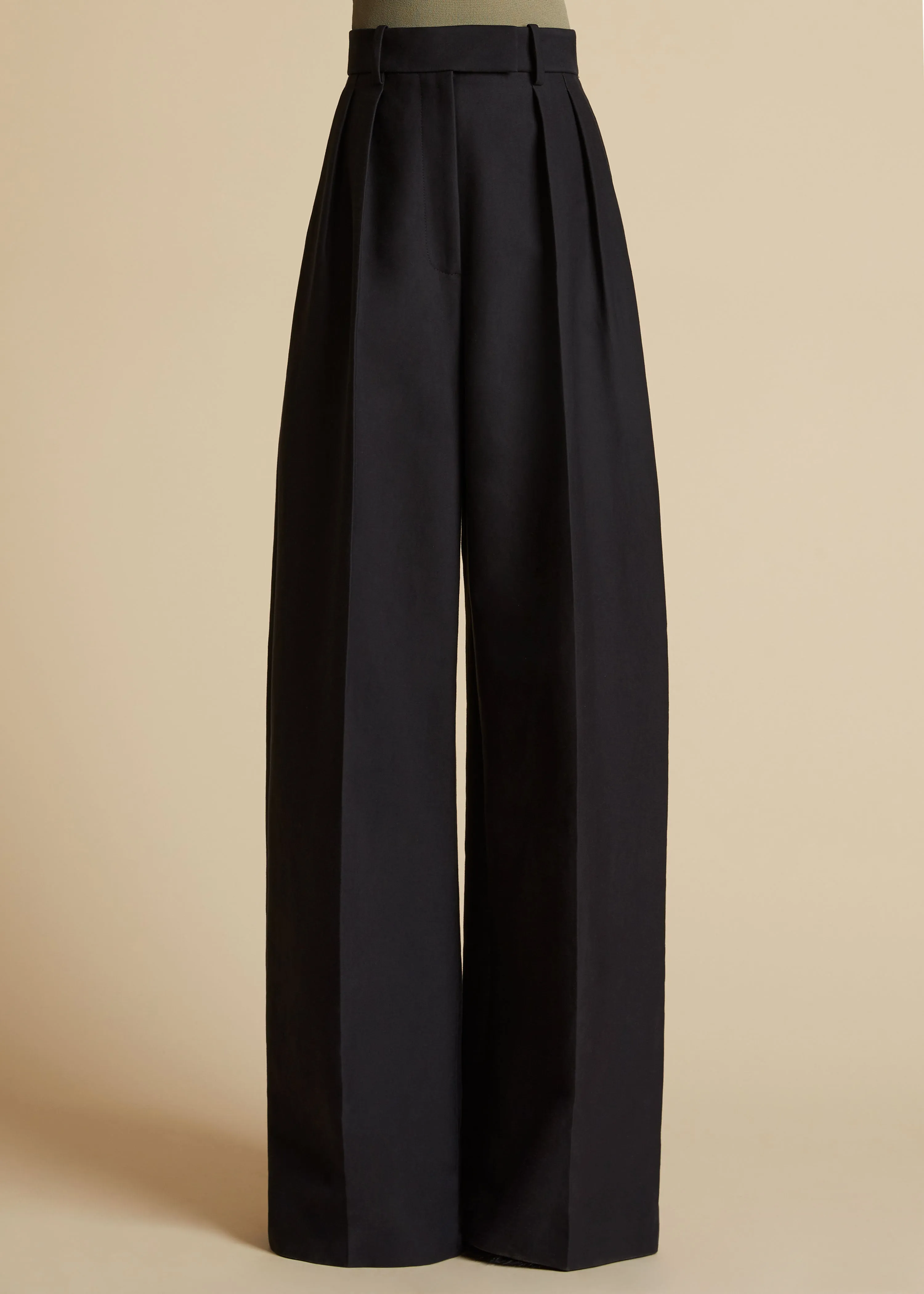 The Teyana Pant in Black Cotton sold by KHAITE product image thumbnail 2
